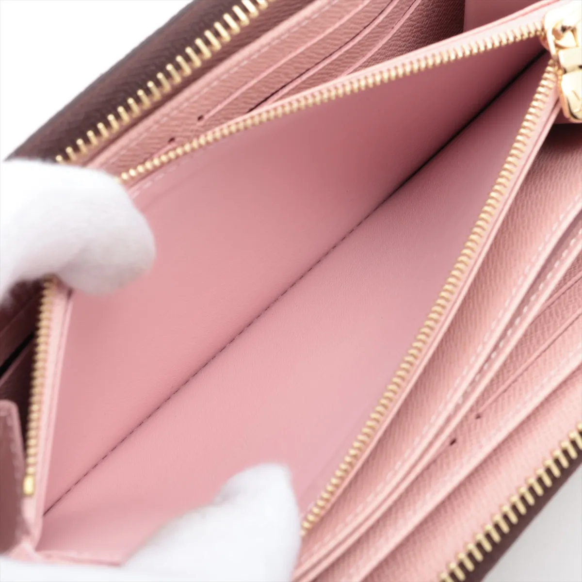 Monogram Zippy Wallet M41894 Rose Ballerine Round Zip Wallet (RFID detected) — view 10