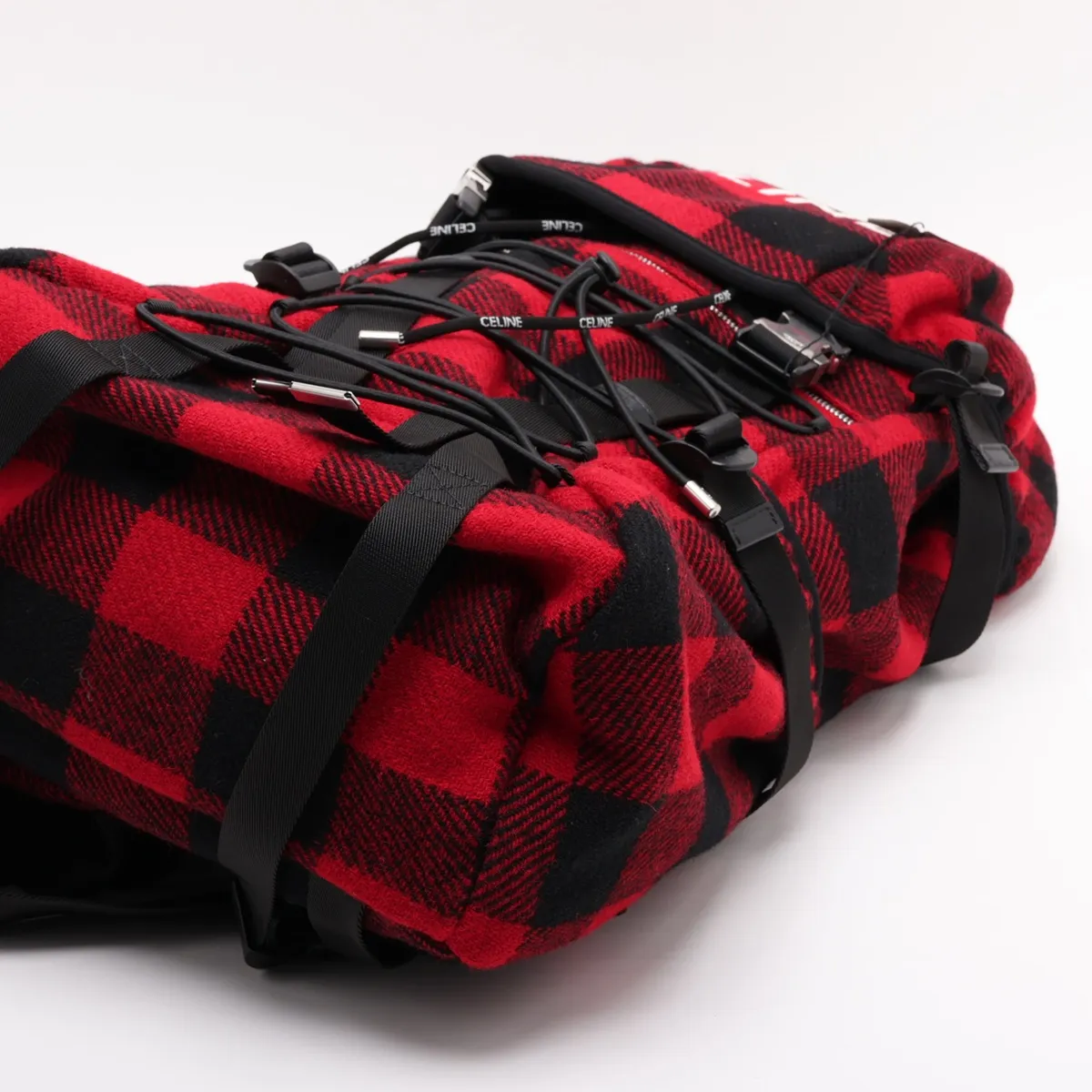 Trekking Backpack, Wool Backpack/Rucksack, Red x Black — view 3