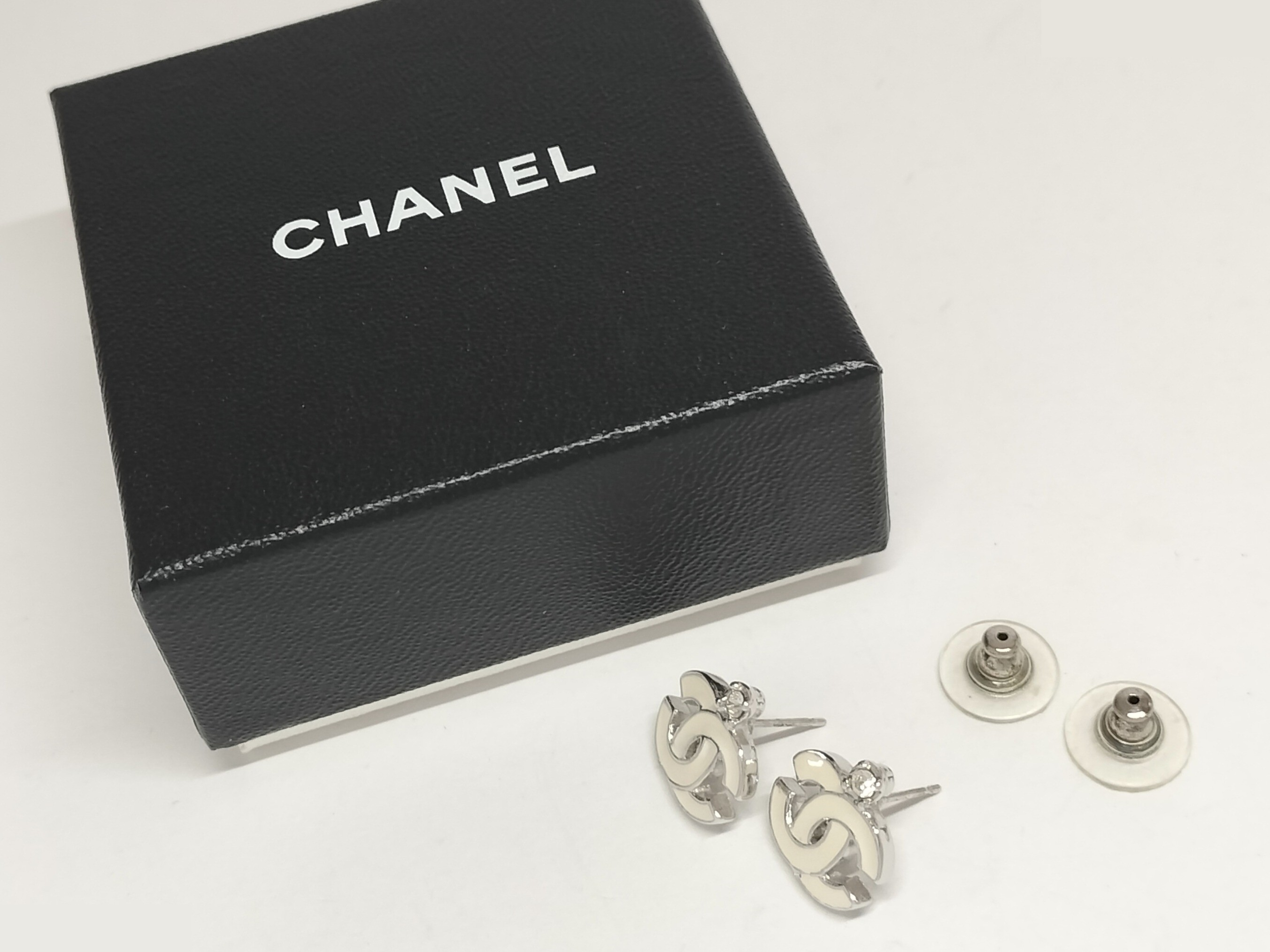 Coco Rhinestone Silver Earrings — view 2