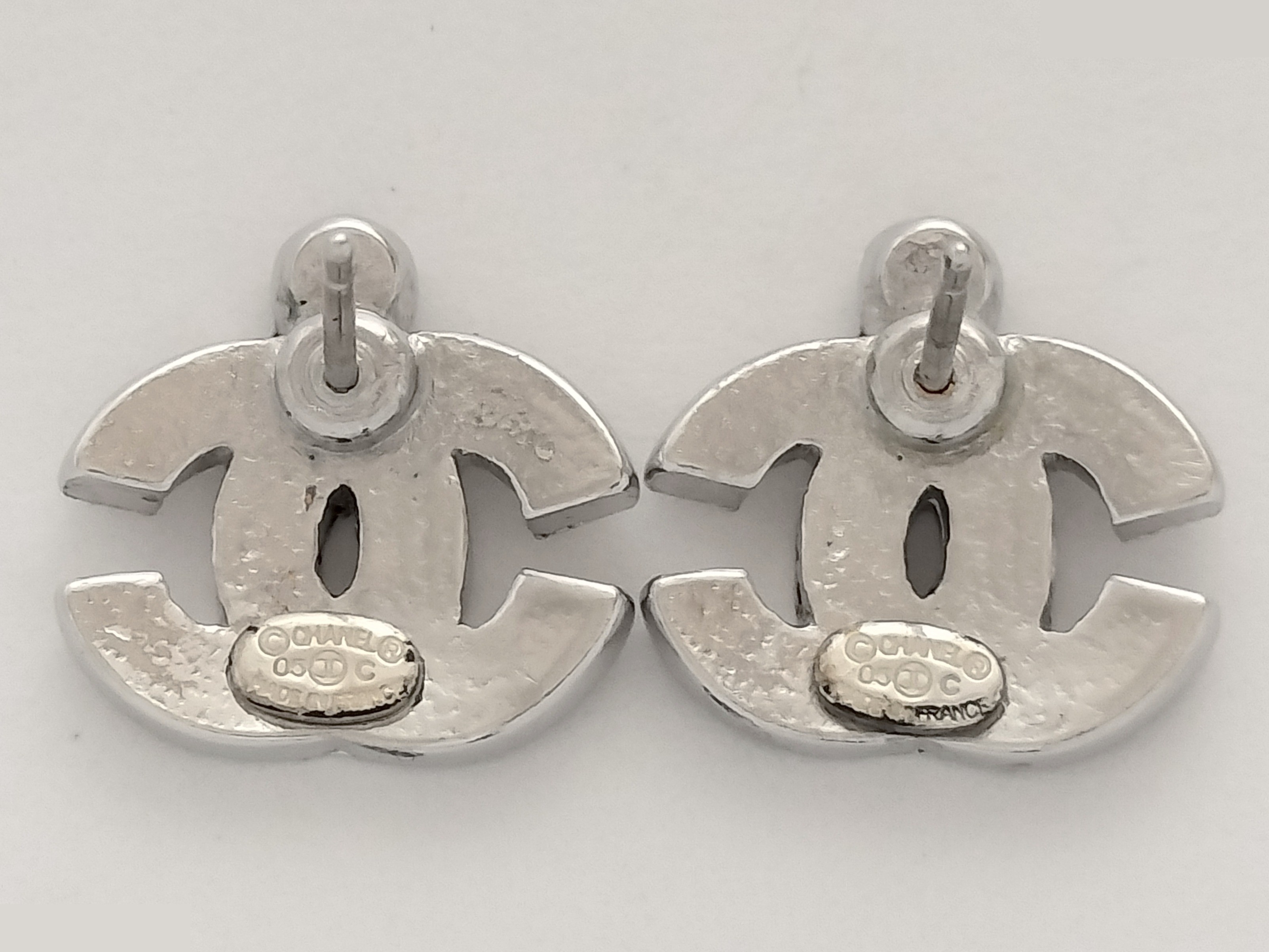 Coco Rhinestone Silver Earrings — view 3