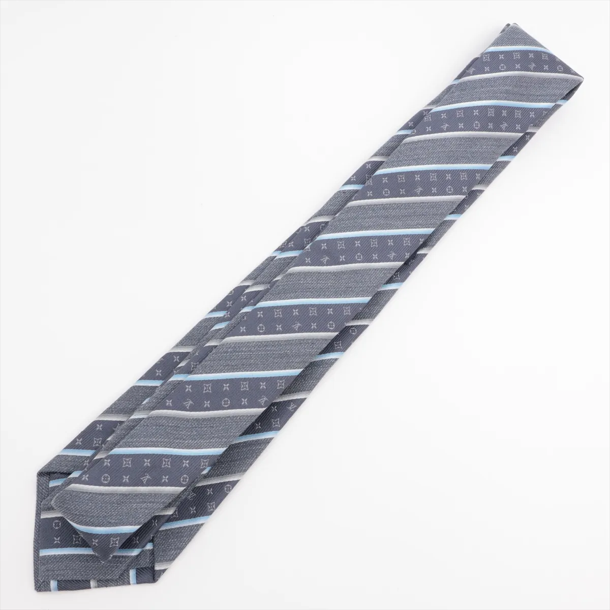MR1254 Silk Tie, Blue, Slight wear and — view 2