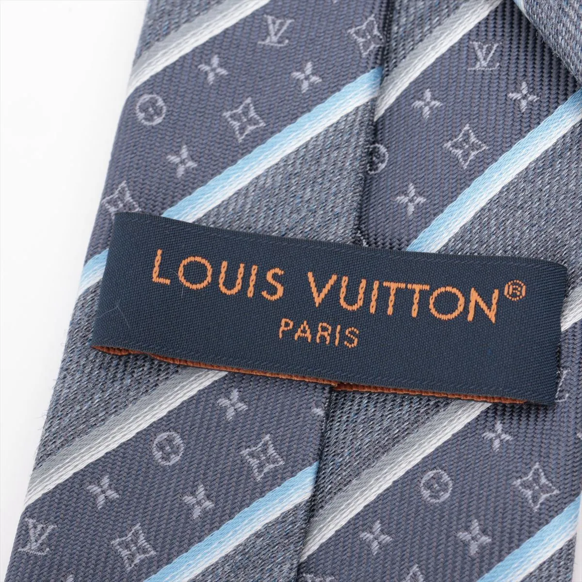 MR1254 Silk Tie, Blue, Slight wear and — view 3