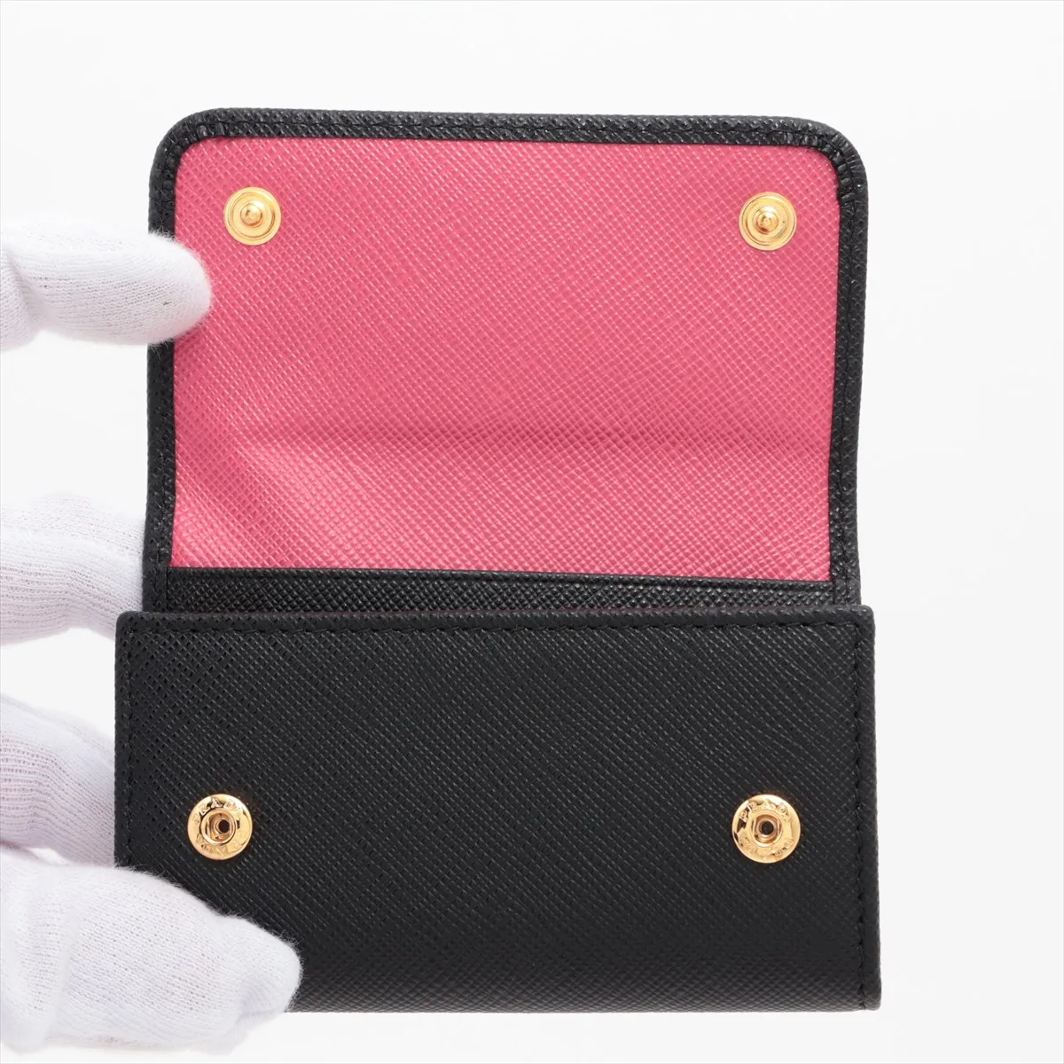 1PG004 Leather Key Case, Black — view 3
