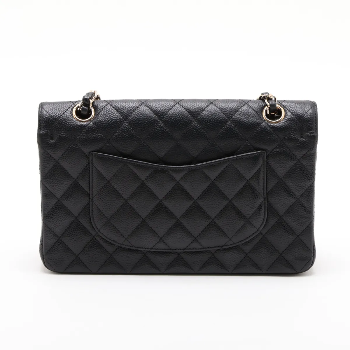 [Individually packaged] Chanel Matelassé 25 Caviar Skin Double Flap Double Chain Bag, Black with Gold Hardware, 16619515, Serial Number , A01112 — view 2