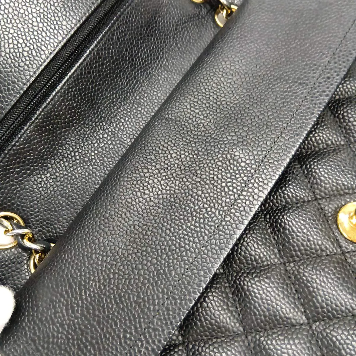 [Individually packaged] Chanel Matelassé 25 Caviar Skin Double Flap Double Chain Bag, Black with Gold Hardware, 16619515, Serial Number , A01112 — view 12