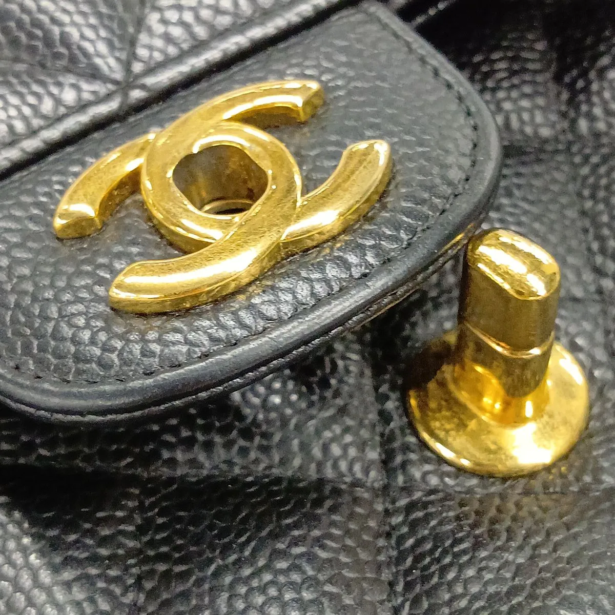 [Individually packaged] Chanel Matelassé 25 Caviar Skin Double Flap Double Chain Bag, Black with Gold Hardware, 16619515, Serial Number , A01112 — view 14