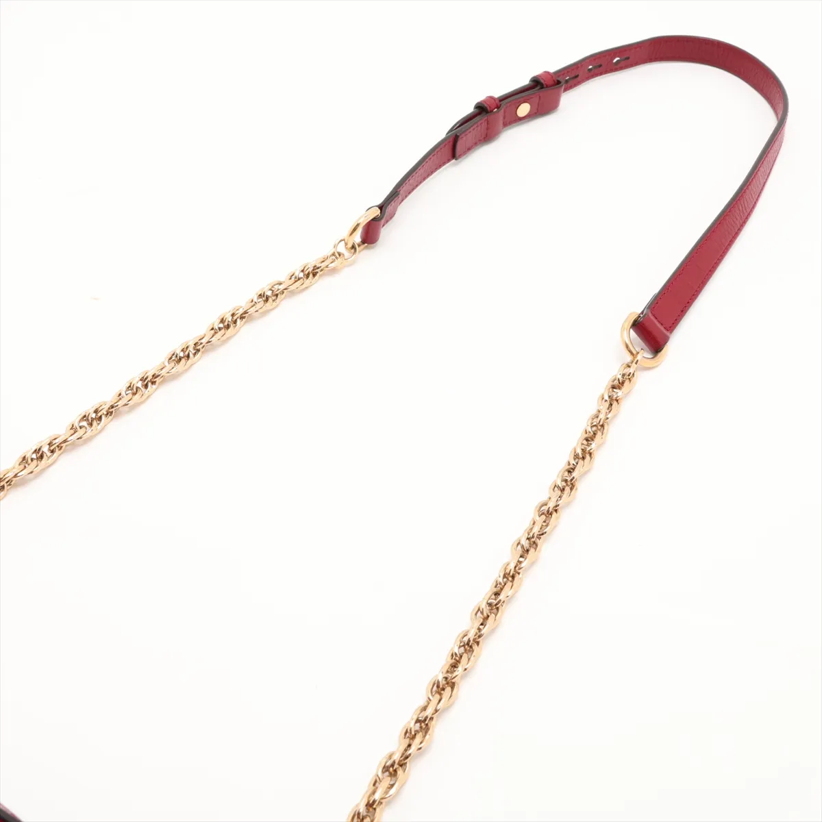 Doraemon x Gucci Mini GG Supreme 655596 PVC x Leather Chain Shoulder Bag Beige x Red — view 5