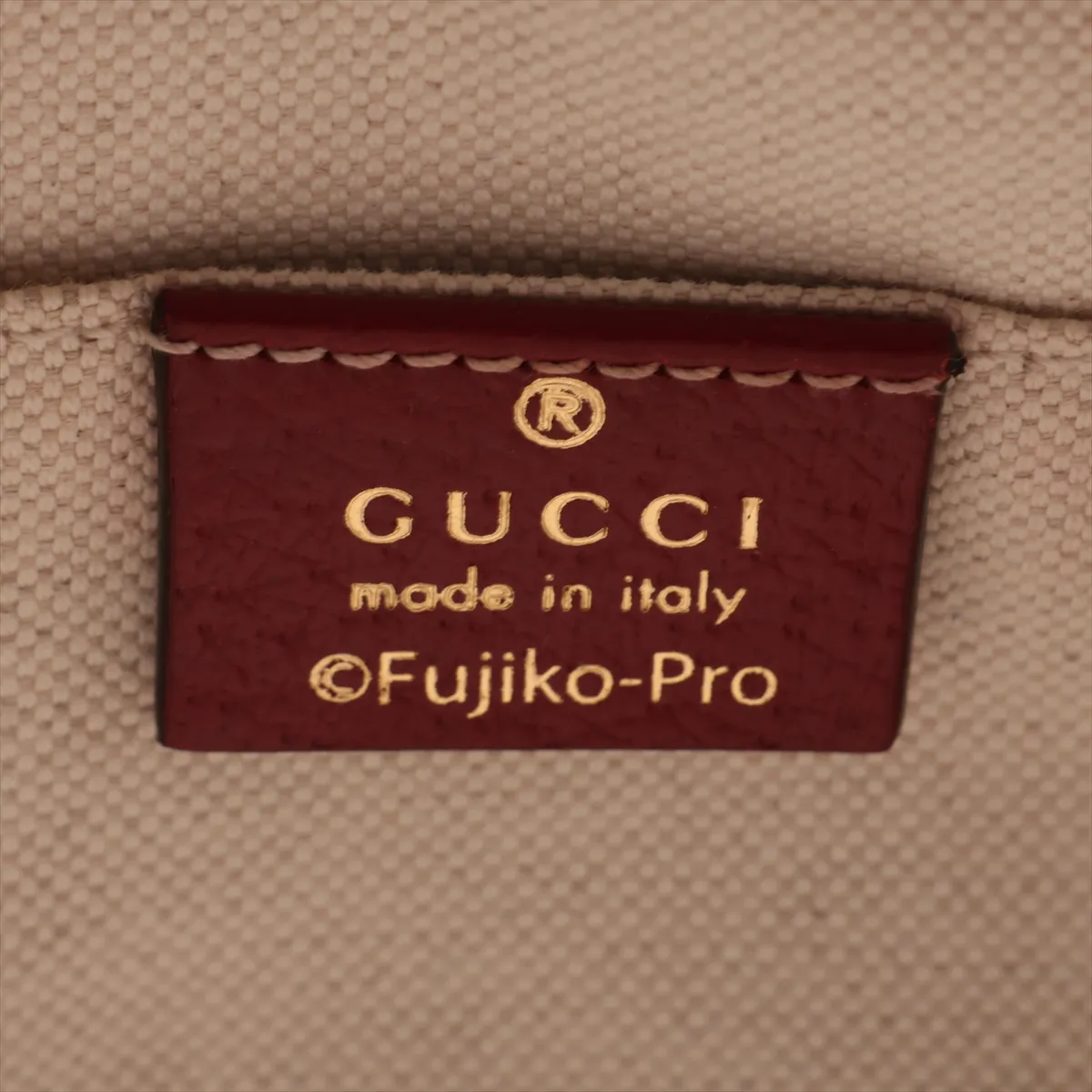 Doraemon x Gucci Mini GG Supreme 655596 PVC x Leather Chain Shoulder Bag Beige x Red — view 7