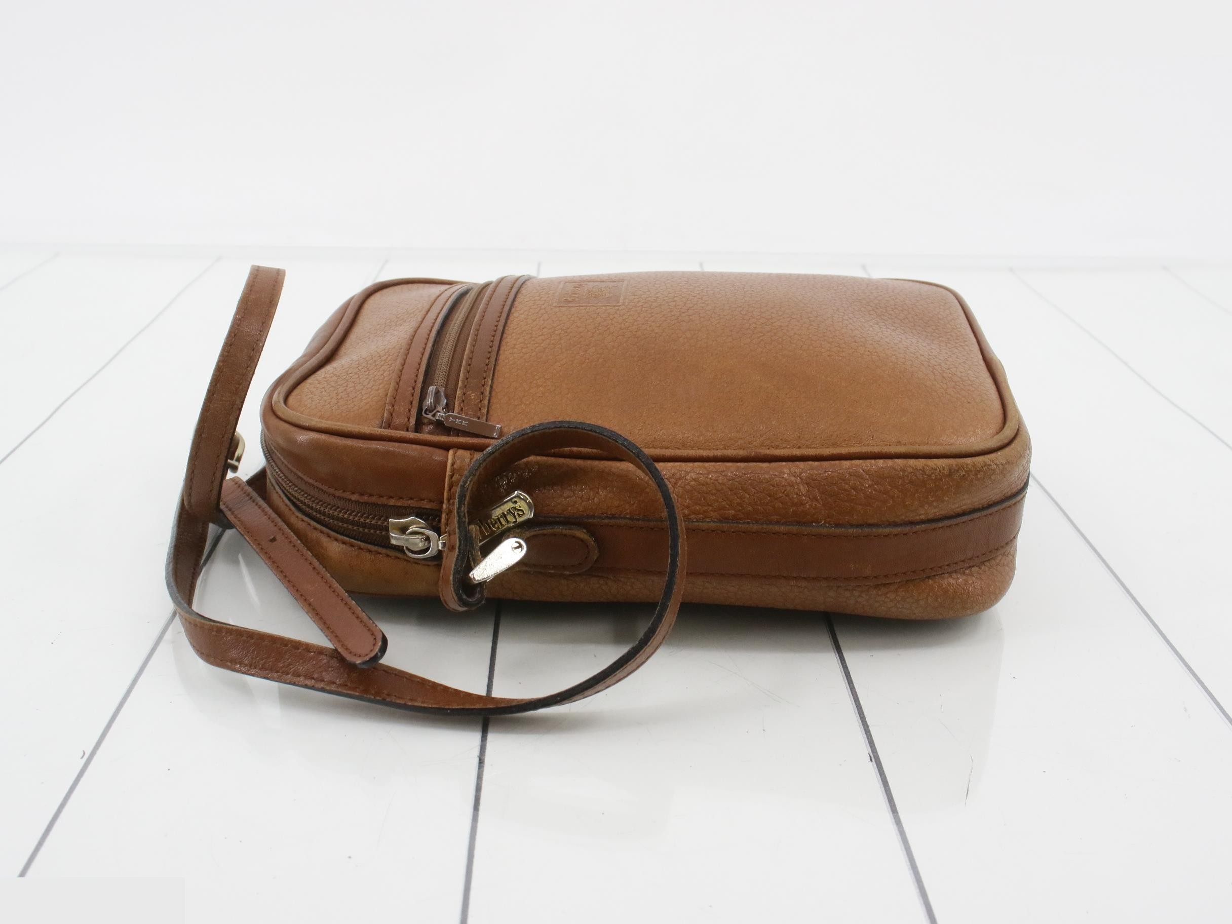 Shoulder bag leather camel — view 4