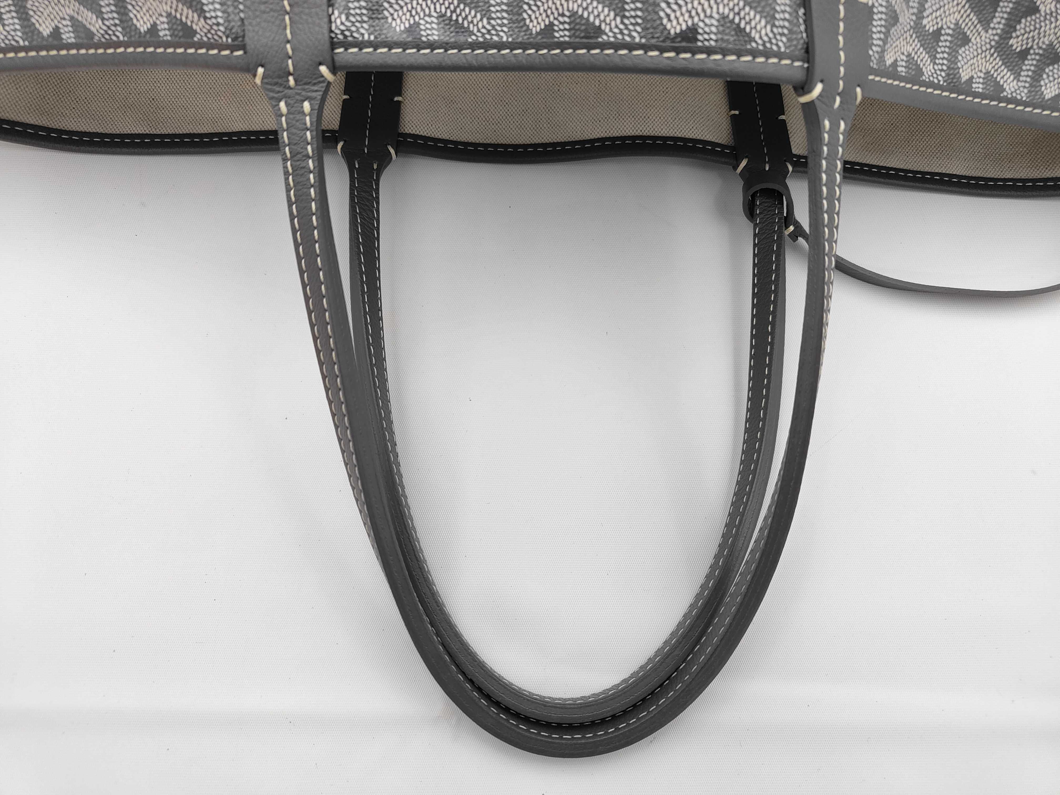 Saint Louis PM Heart Print Tote Bag, Gray Leather & PVC Tote Bag — view 3