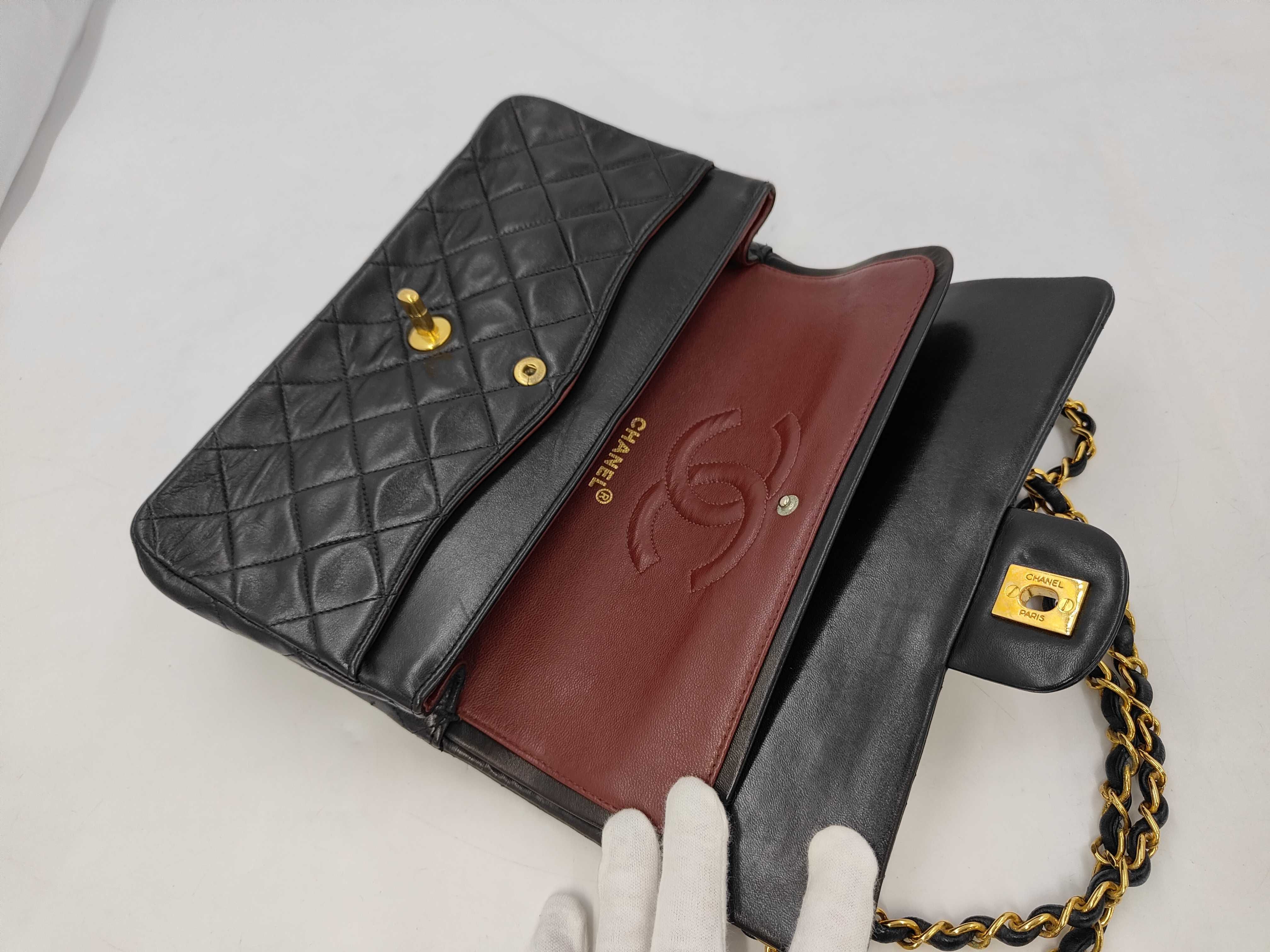 Matelassé 25 Double Flap Double Chain Lambskin Shoulder Bag — view 8