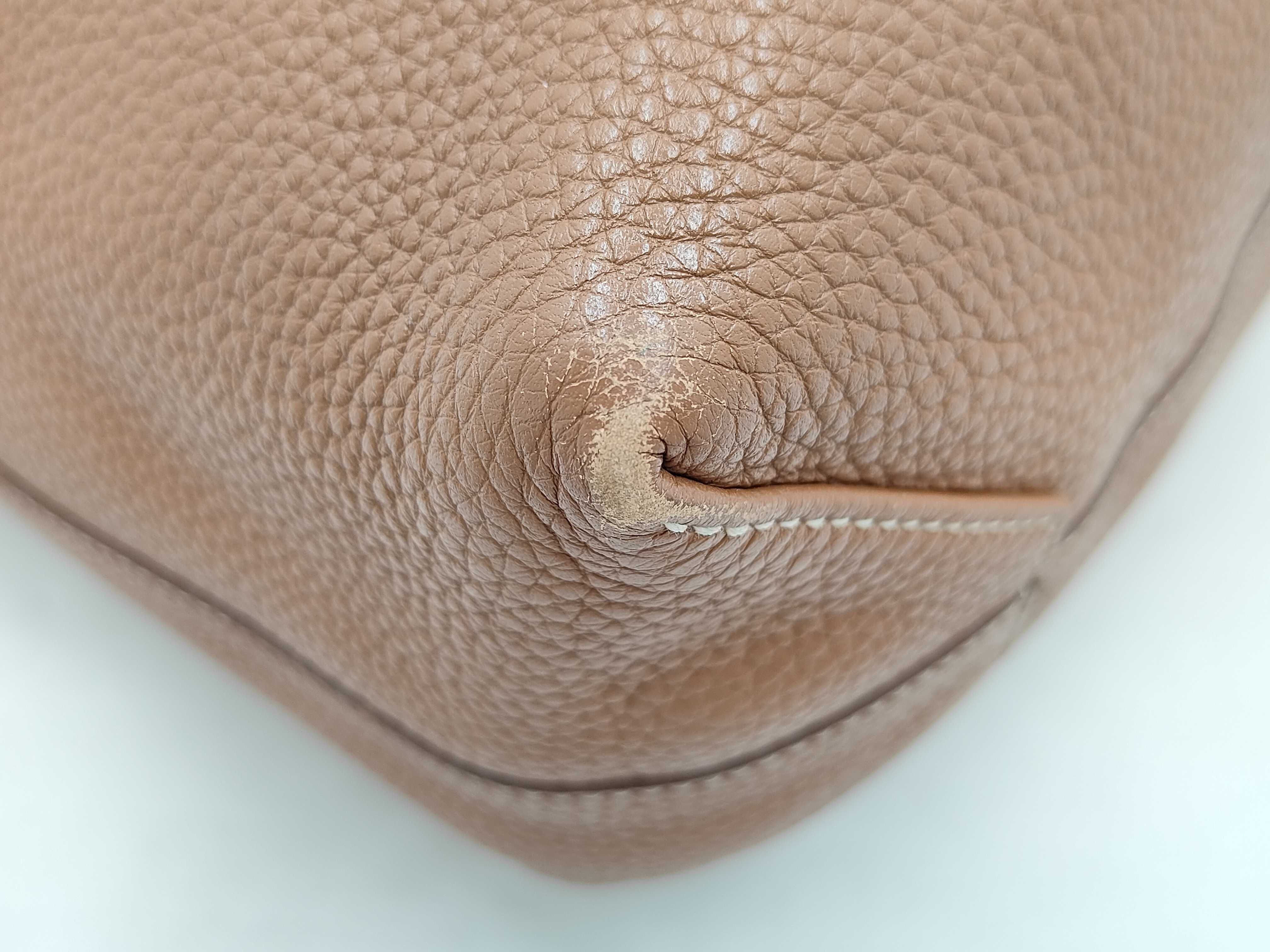 Double Sens 45 Taurillon Clemence Orange x Gold Tote Bag — view 6