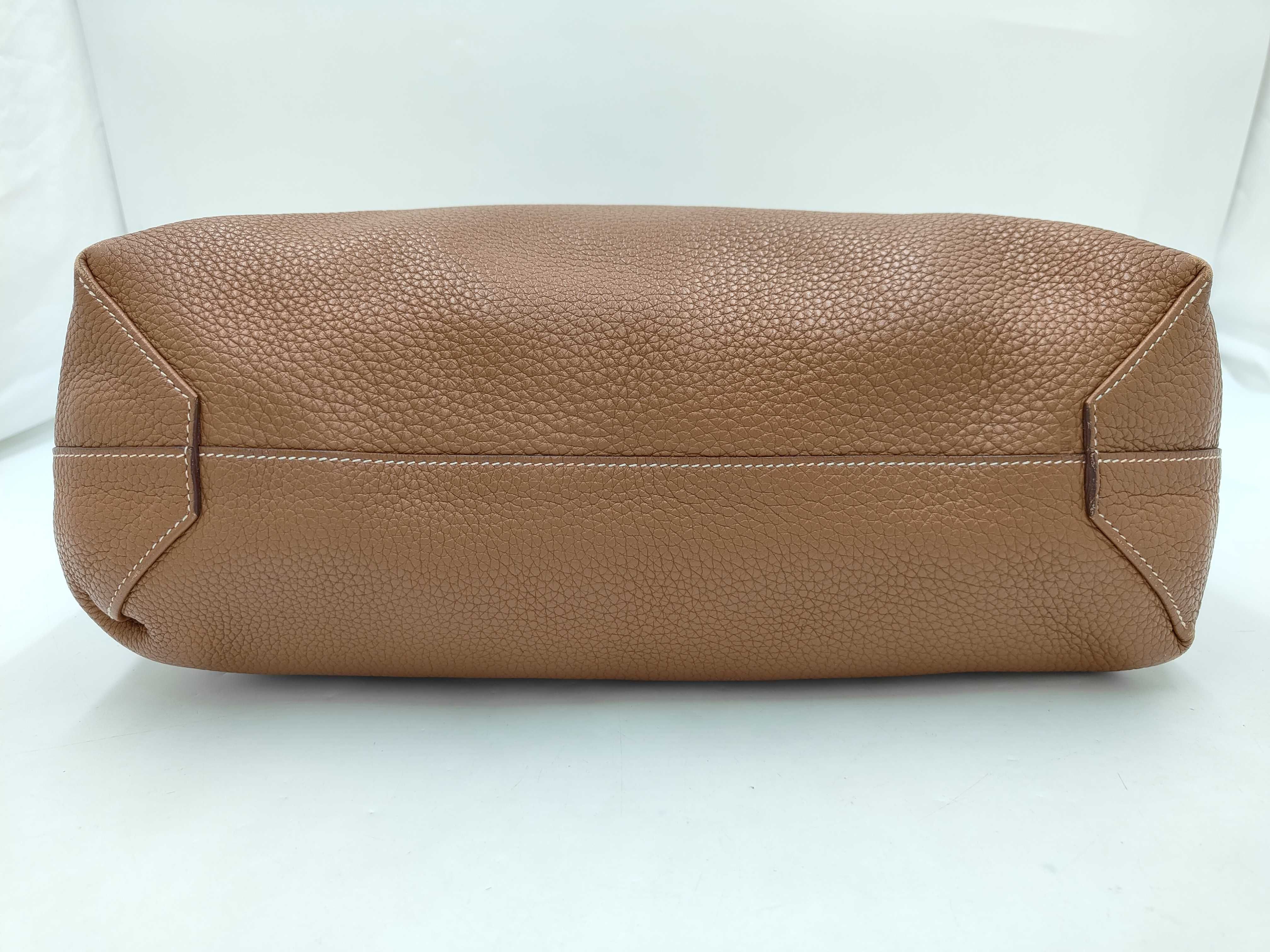Double Sens 45 Taurillon Clemence Orange x Gold Tote Bag — view 7
