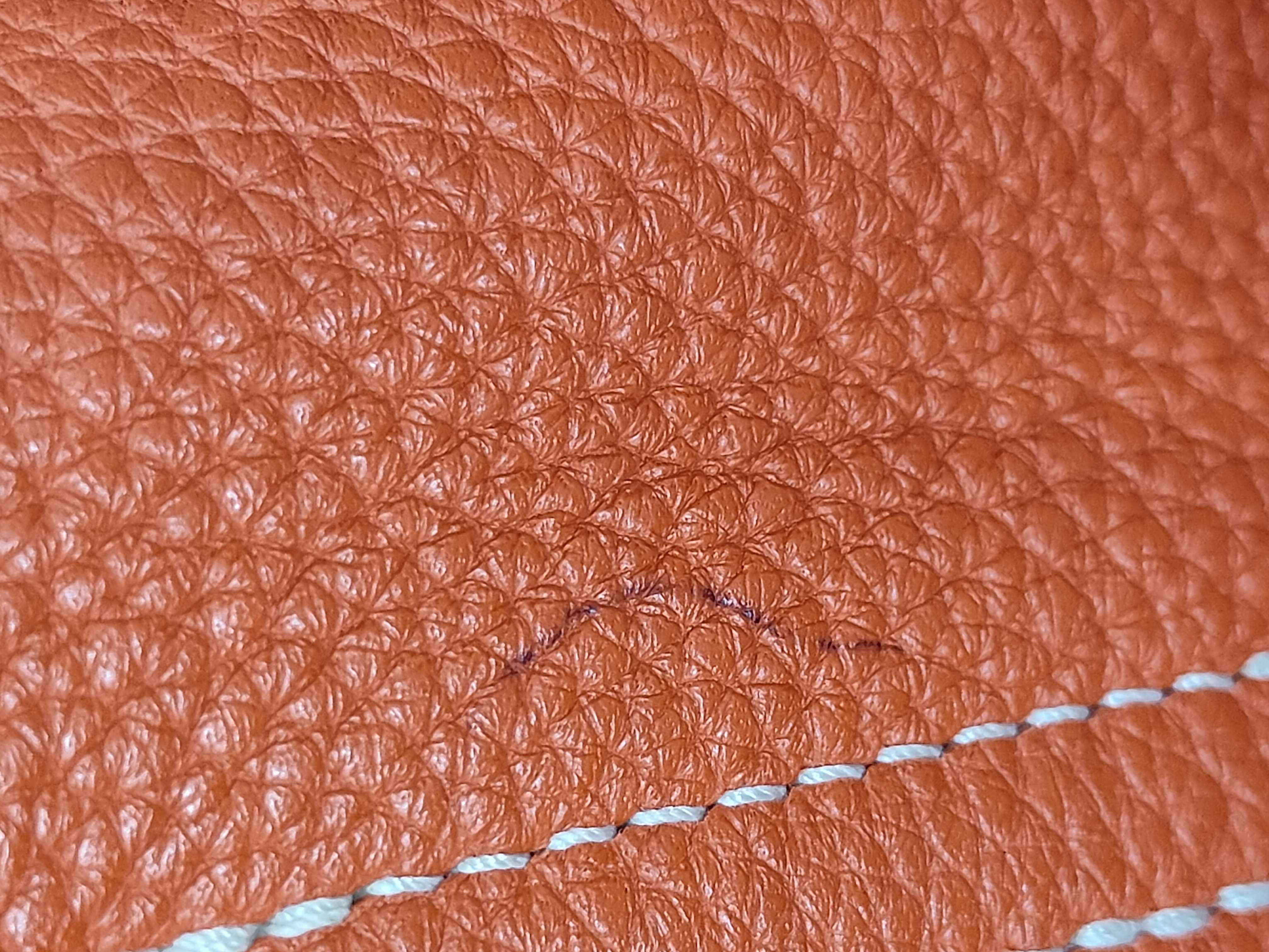 Double Sens 45 Taurillon Clemence Orange x Gold Tote Bag — view 9
