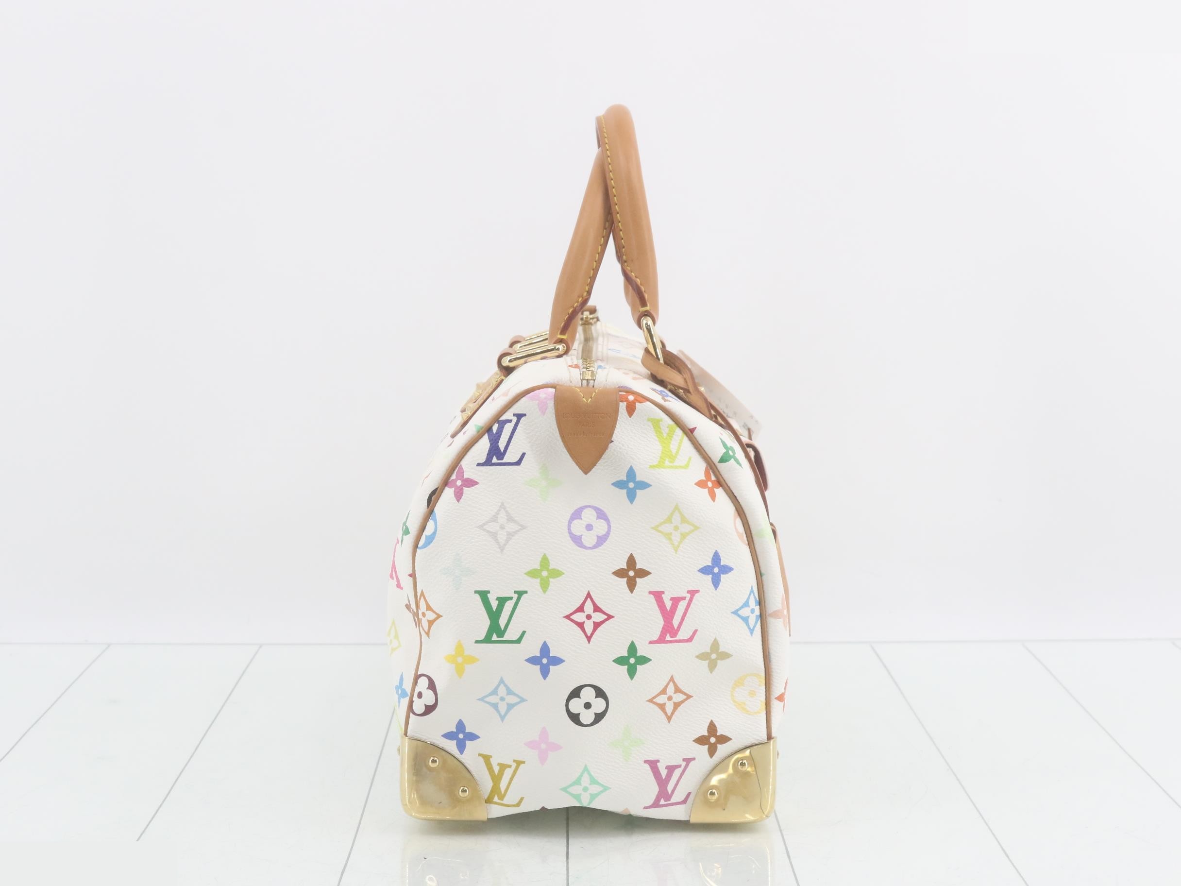 Monogram Multicolor Speedy 30 Blanc Handbag — view 4