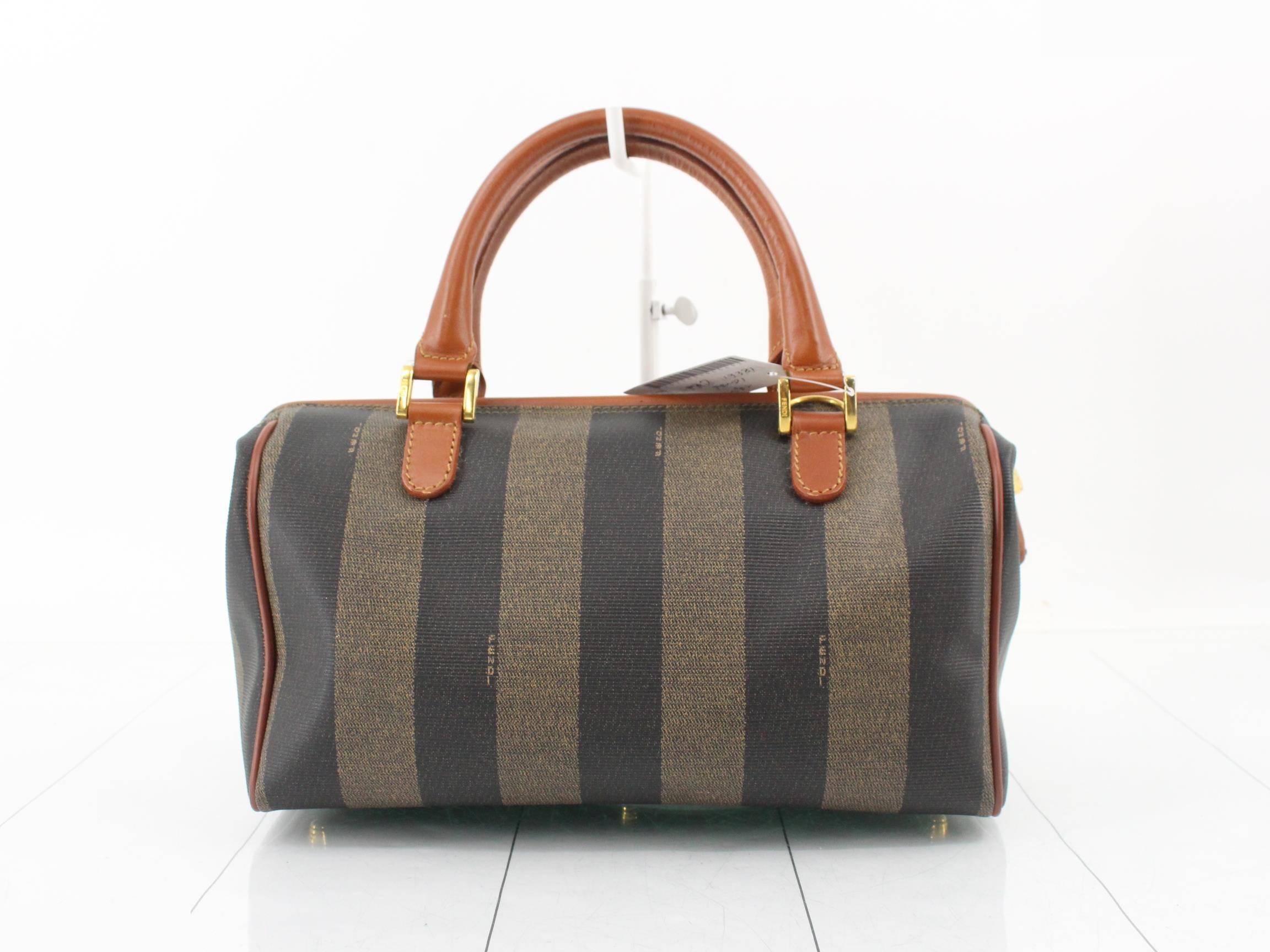 Pecan handbag, PVC/leather, brown — view 2