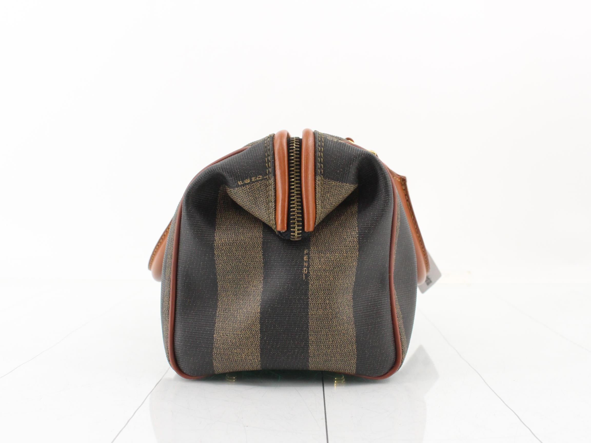 Pecan handbag, PVC/leather, brown — view 3
