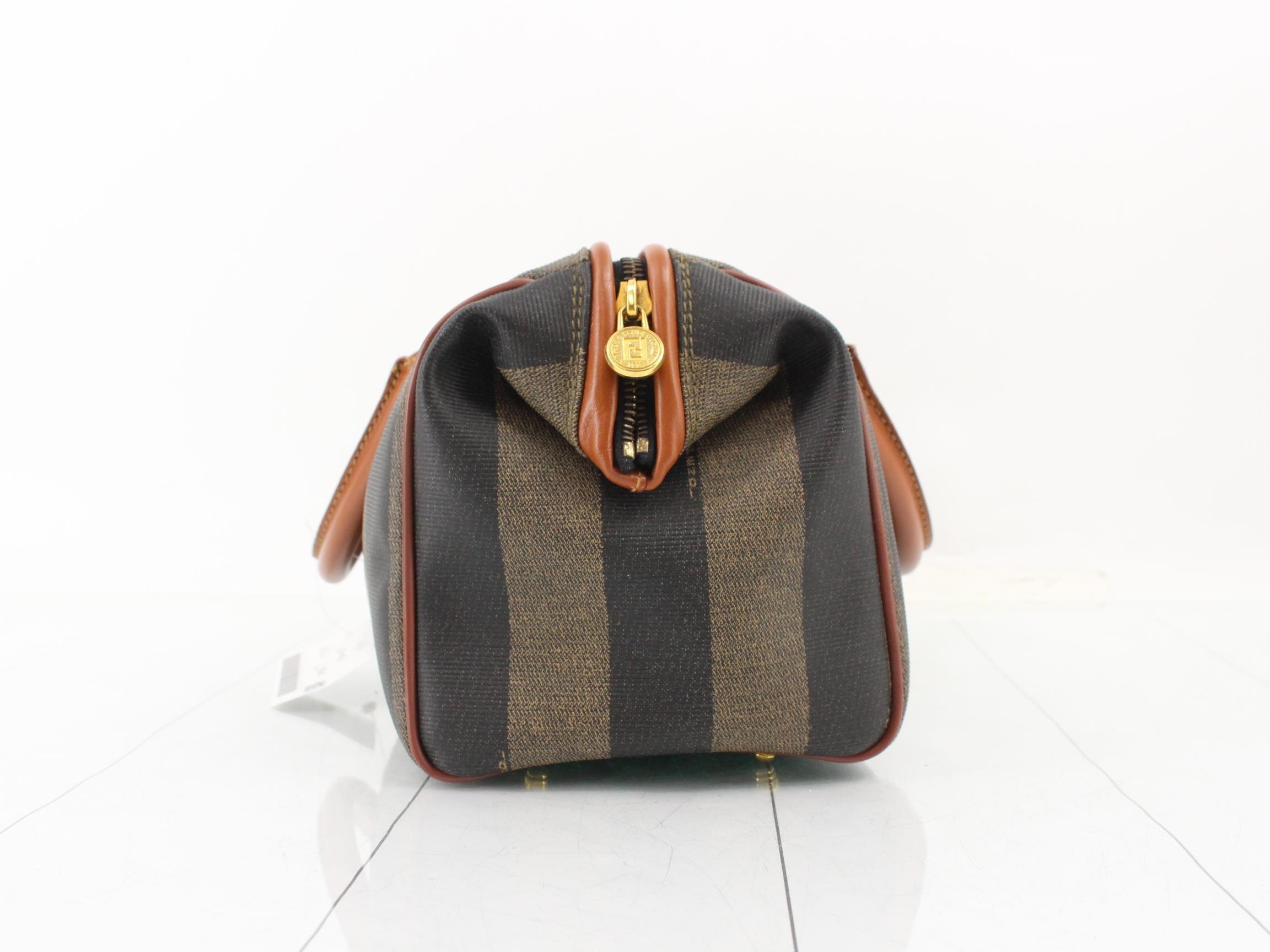 Pecan handbag, PVC/leather, brown — view 4