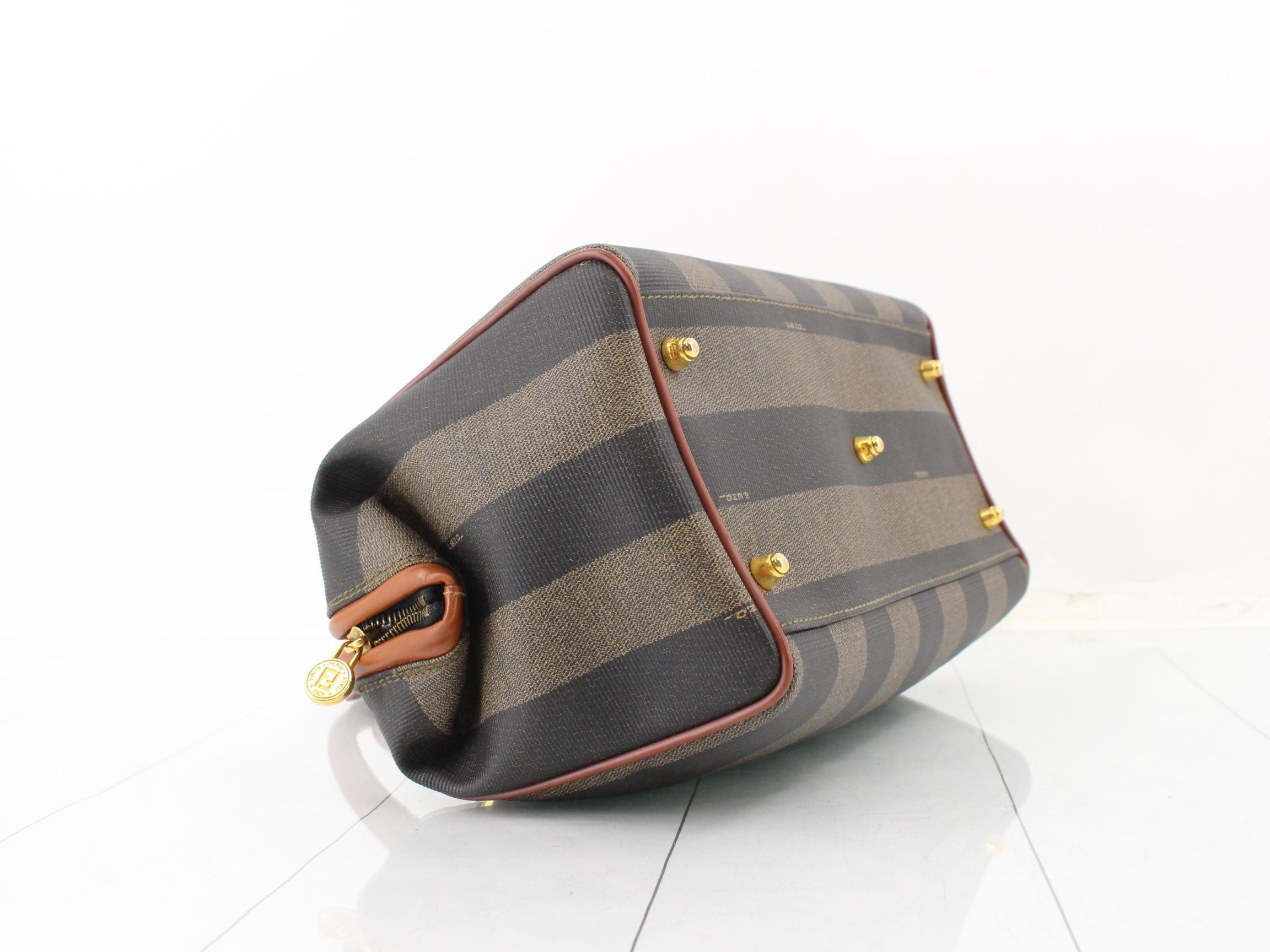 Pecan handbag, PVC/leather, brown — view 5