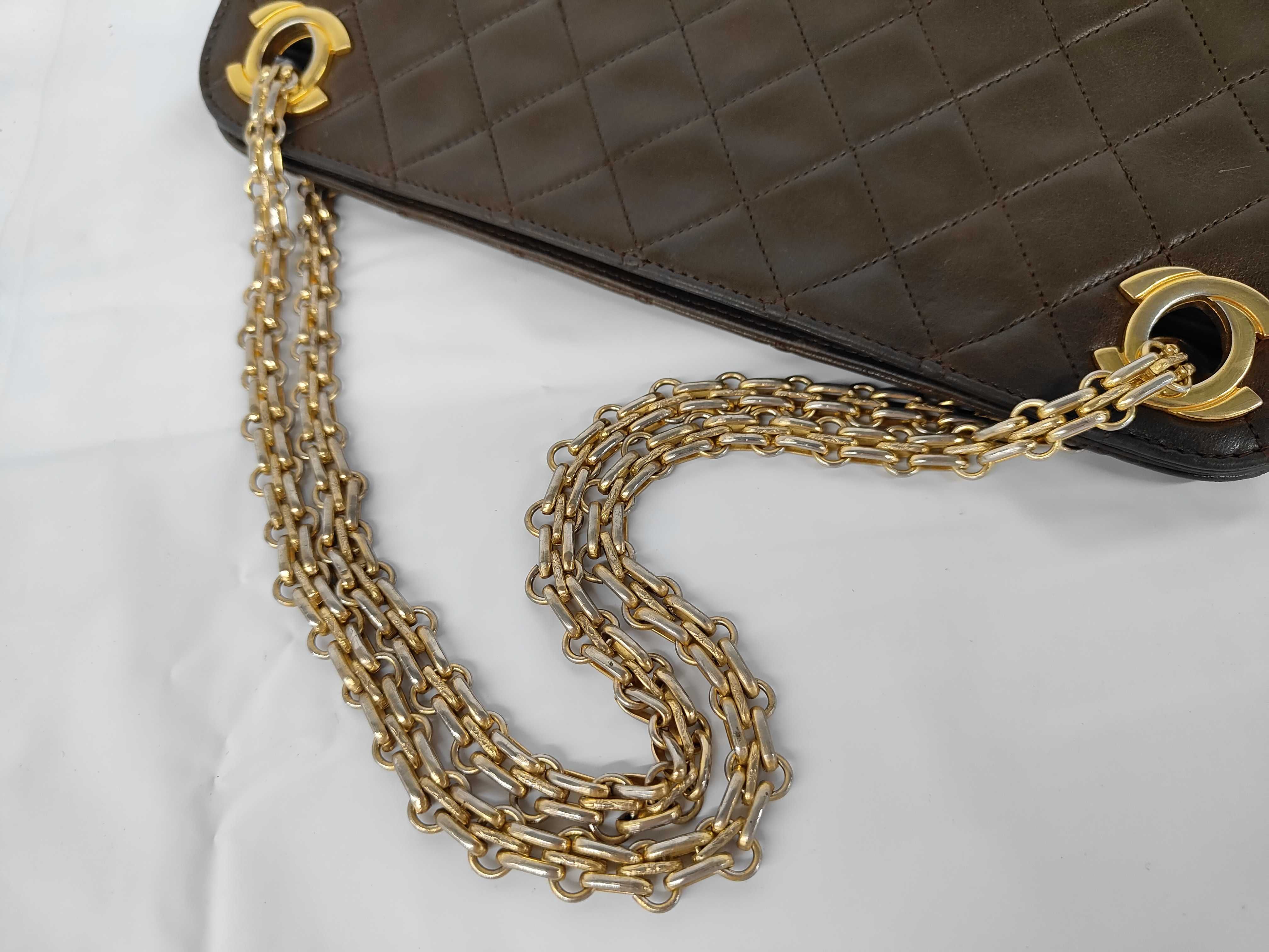 Lambskin Matelassé Chain Shoulder Bag (Vintage) — view 3