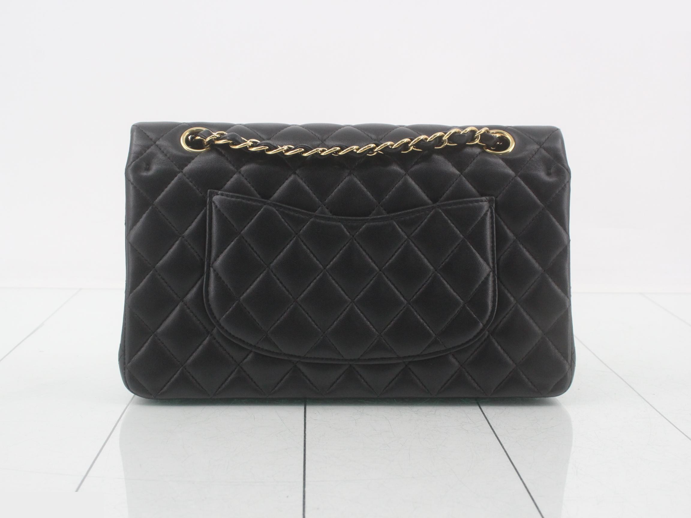 Matelassé Chain Shoulder Bag, Black — view 2