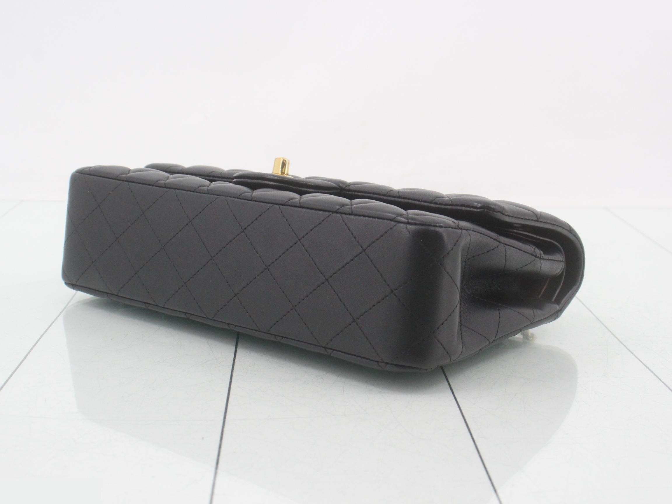 Matelassé Chain Shoulder Bag, Black — view 6