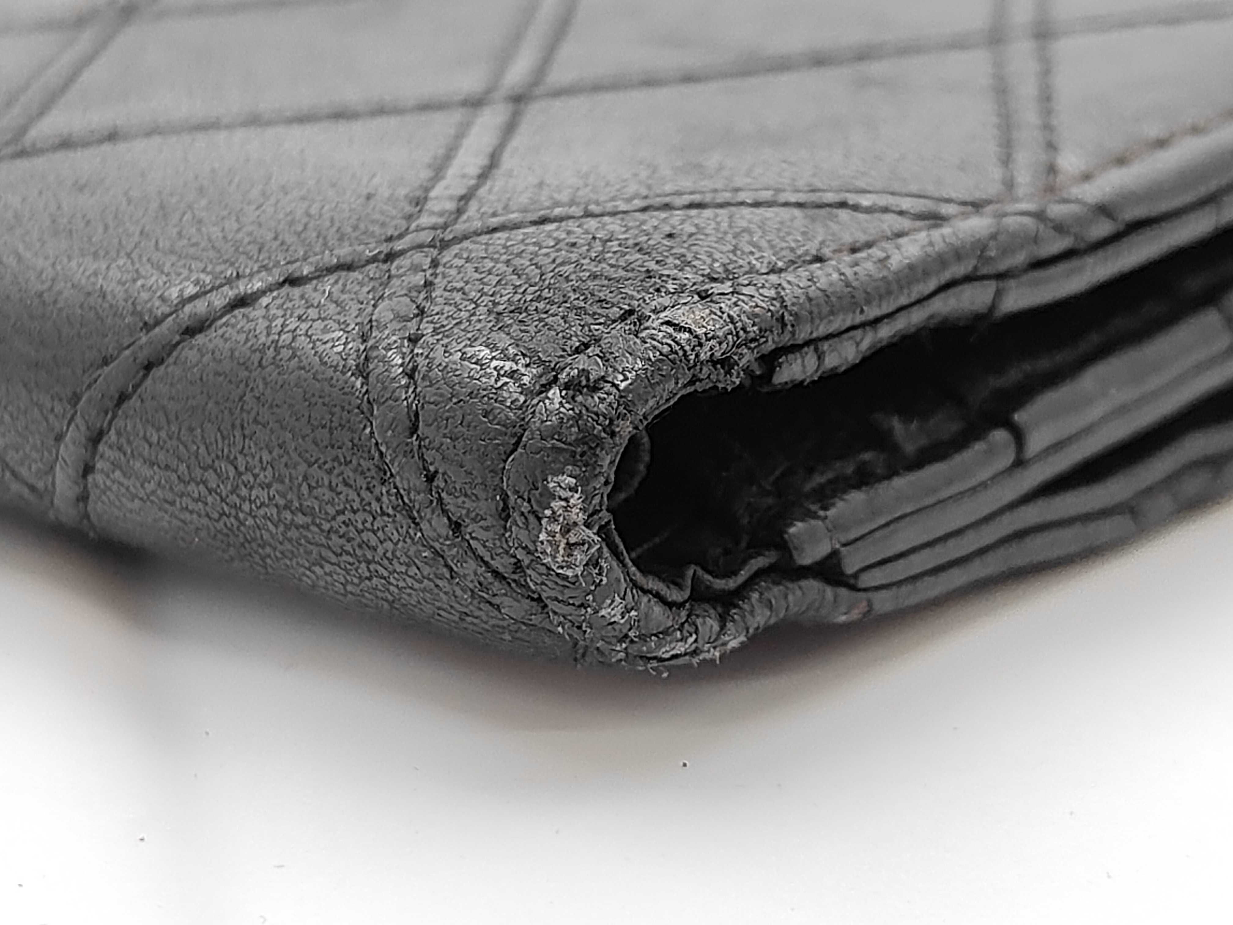 Double-Sided Genuine Leather Black Bi-fold Wallet — view 3