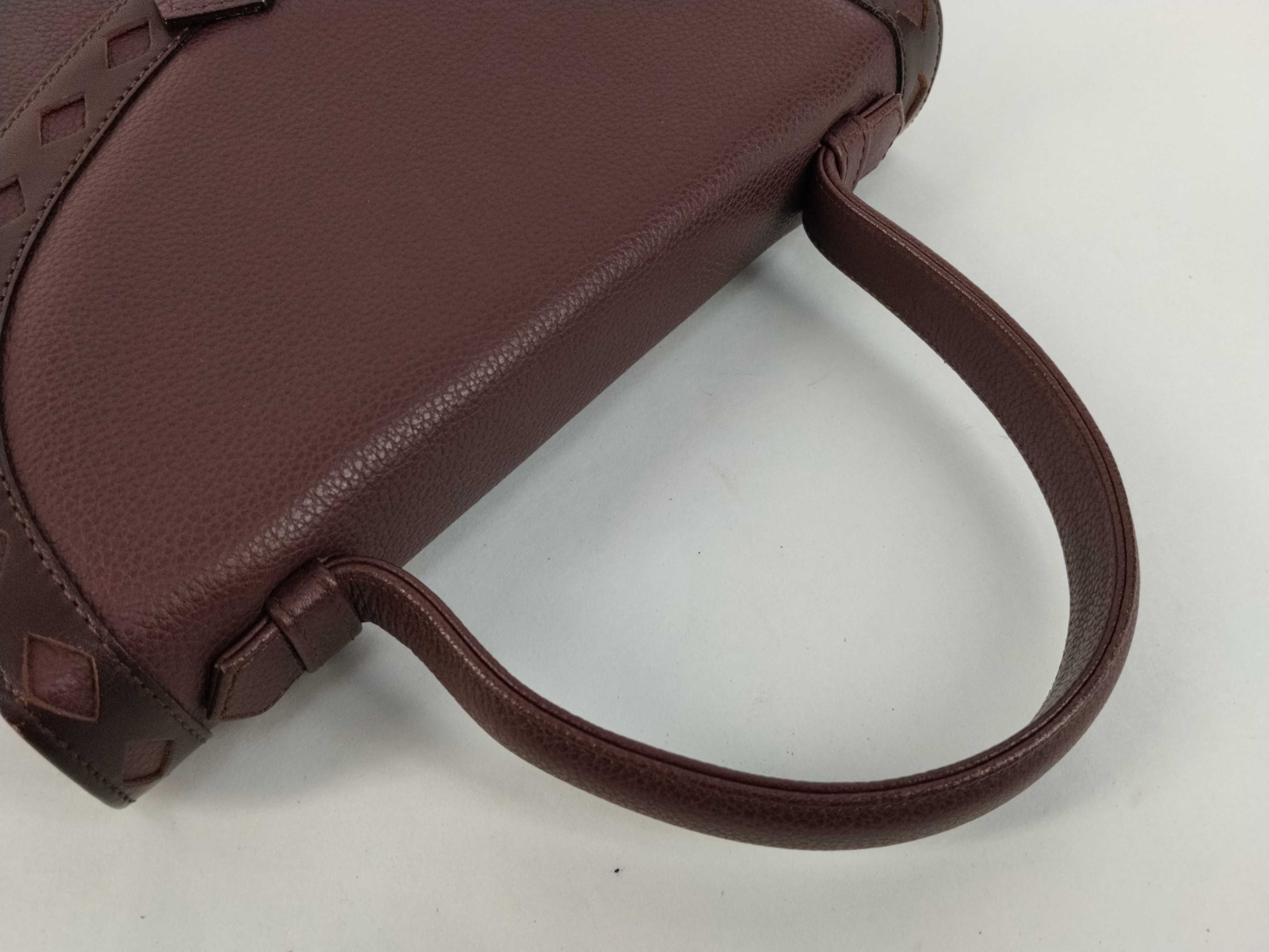 Leather Diamond Cut Handbag — view 3