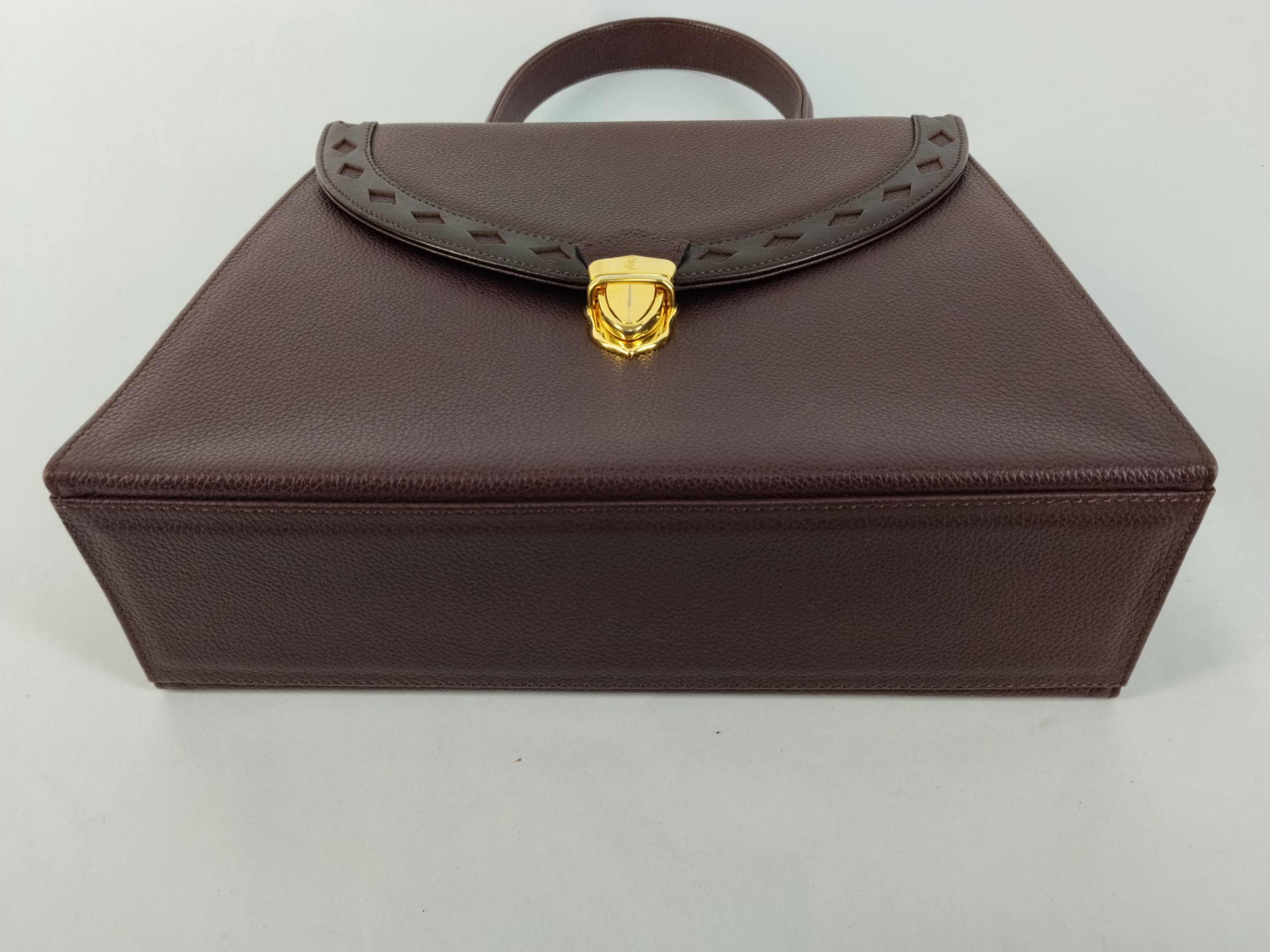 Leather Diamond Cut Handbag — view 7