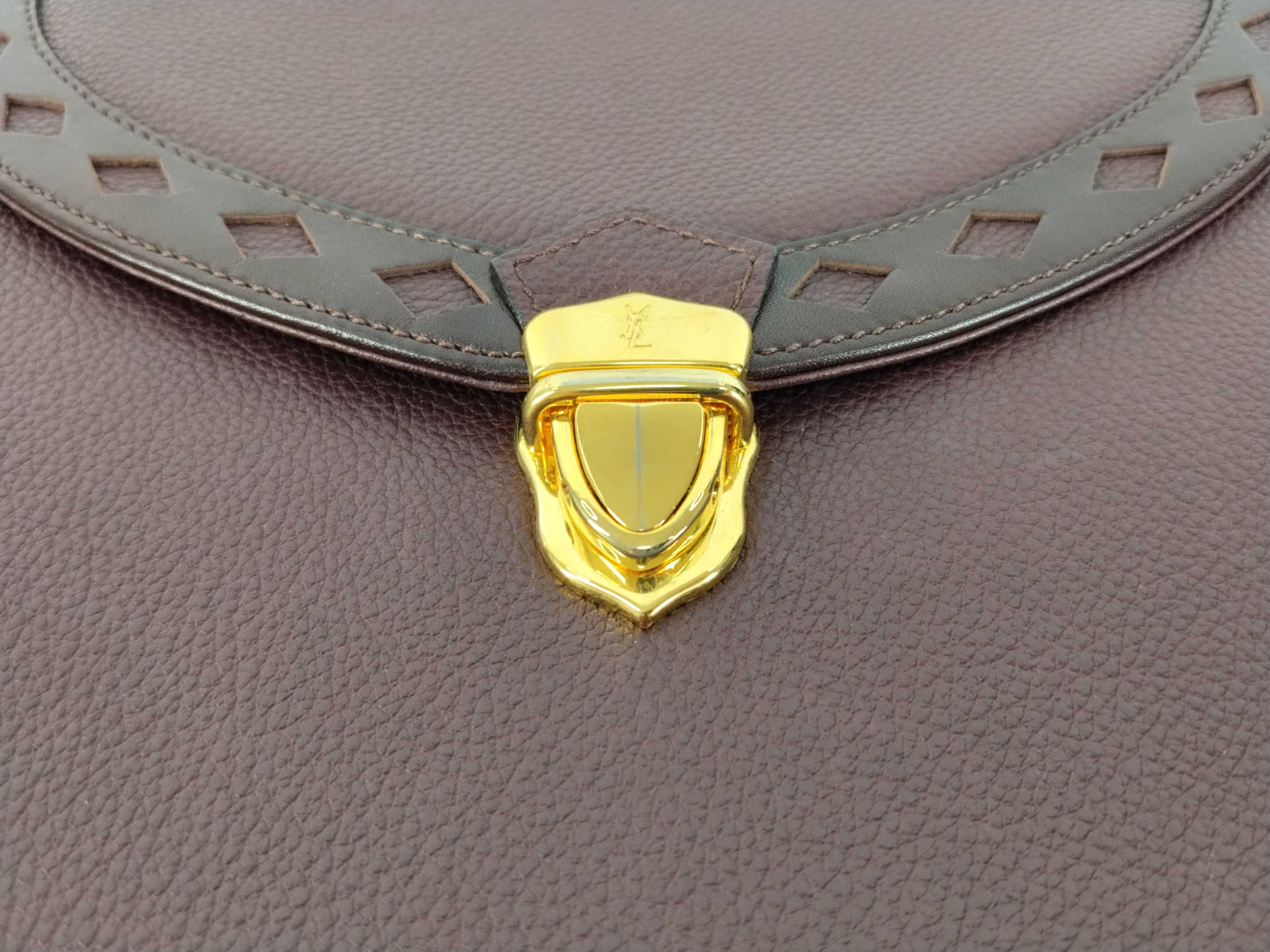 Leather Diamond Cut Handbag — view 8