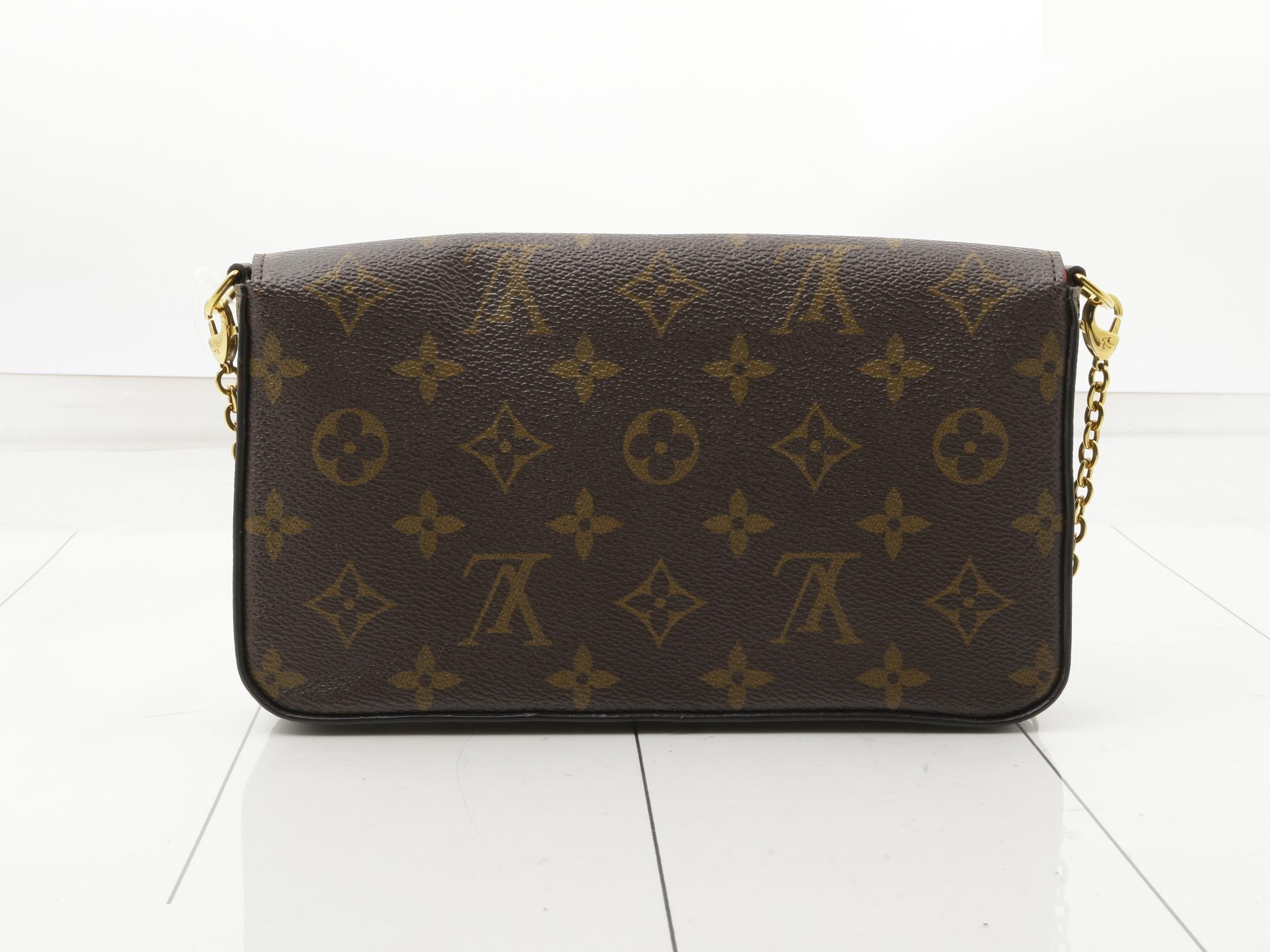 Monogram Pochette Felicie Fuchsia Shoulder Bag with Case — view 2