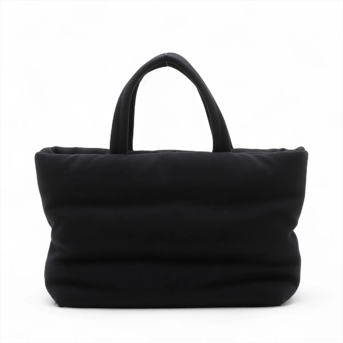 Cotton x Leather Tote Bag Black — view 2