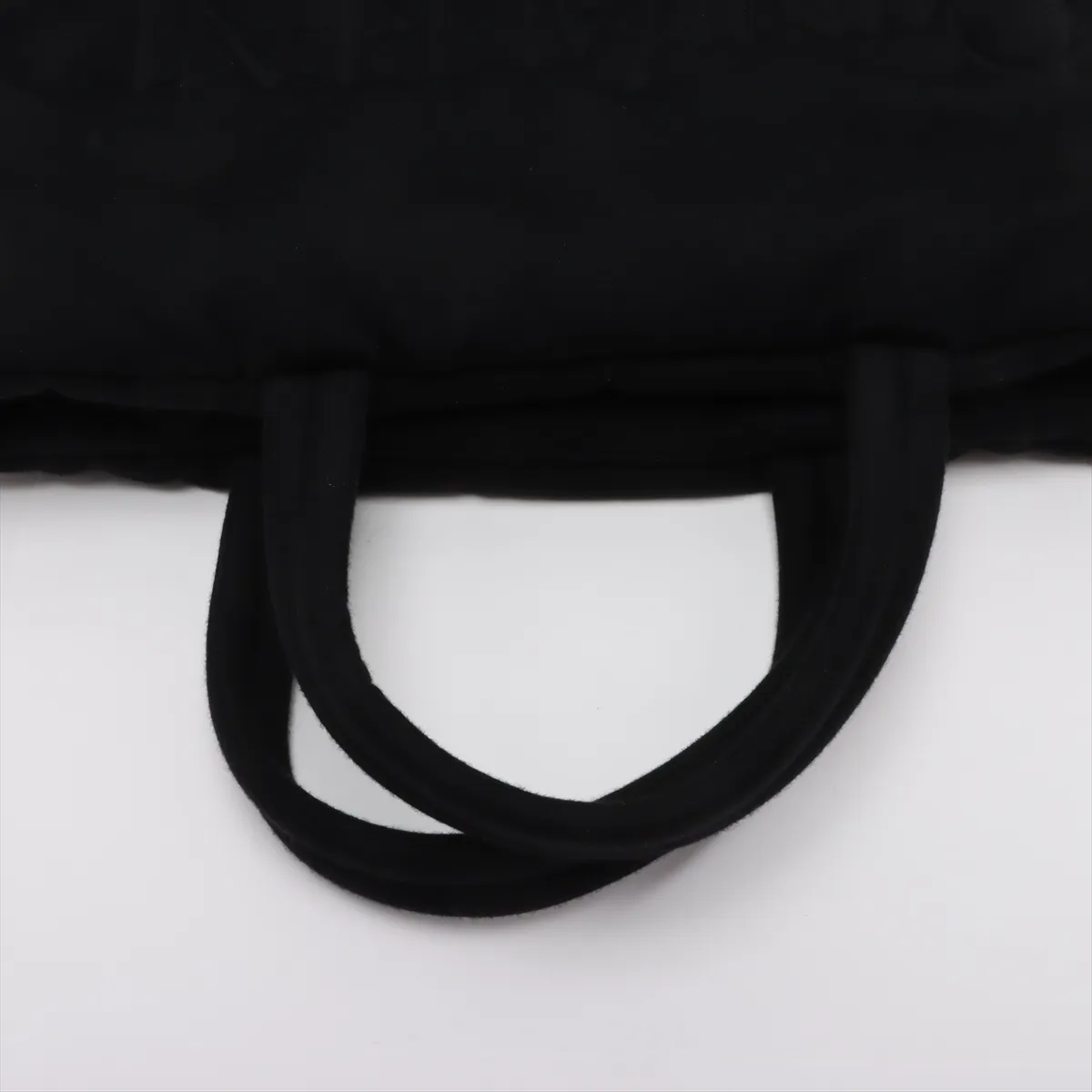 Cotton x Leather Tote Bag Black — view 5