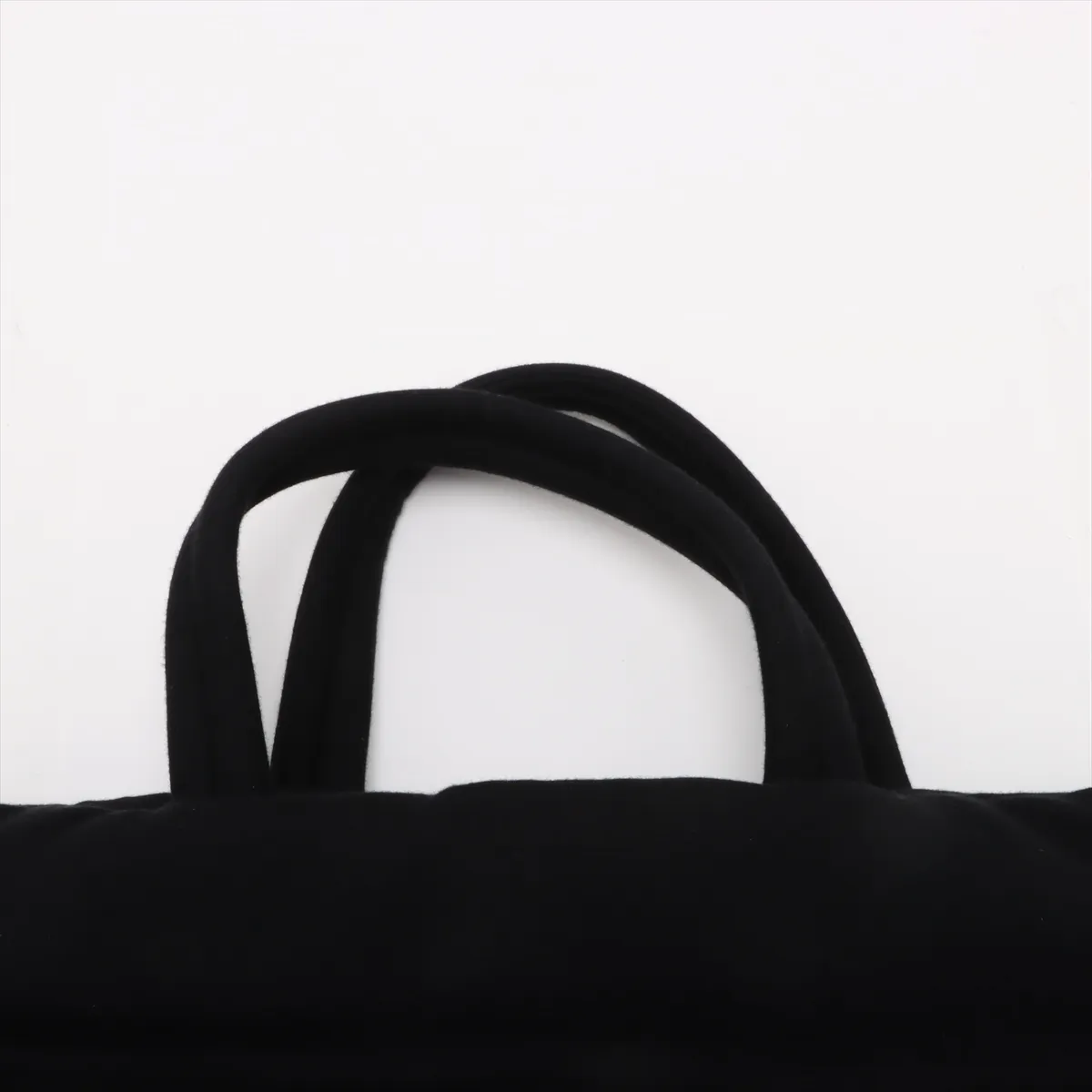 Cotton x Leather Tote Bag Black — view 6