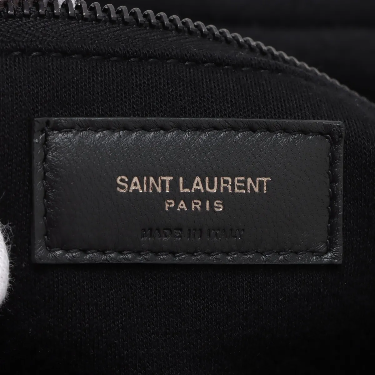 Cotton x Leather Tote Bag Black — view 9