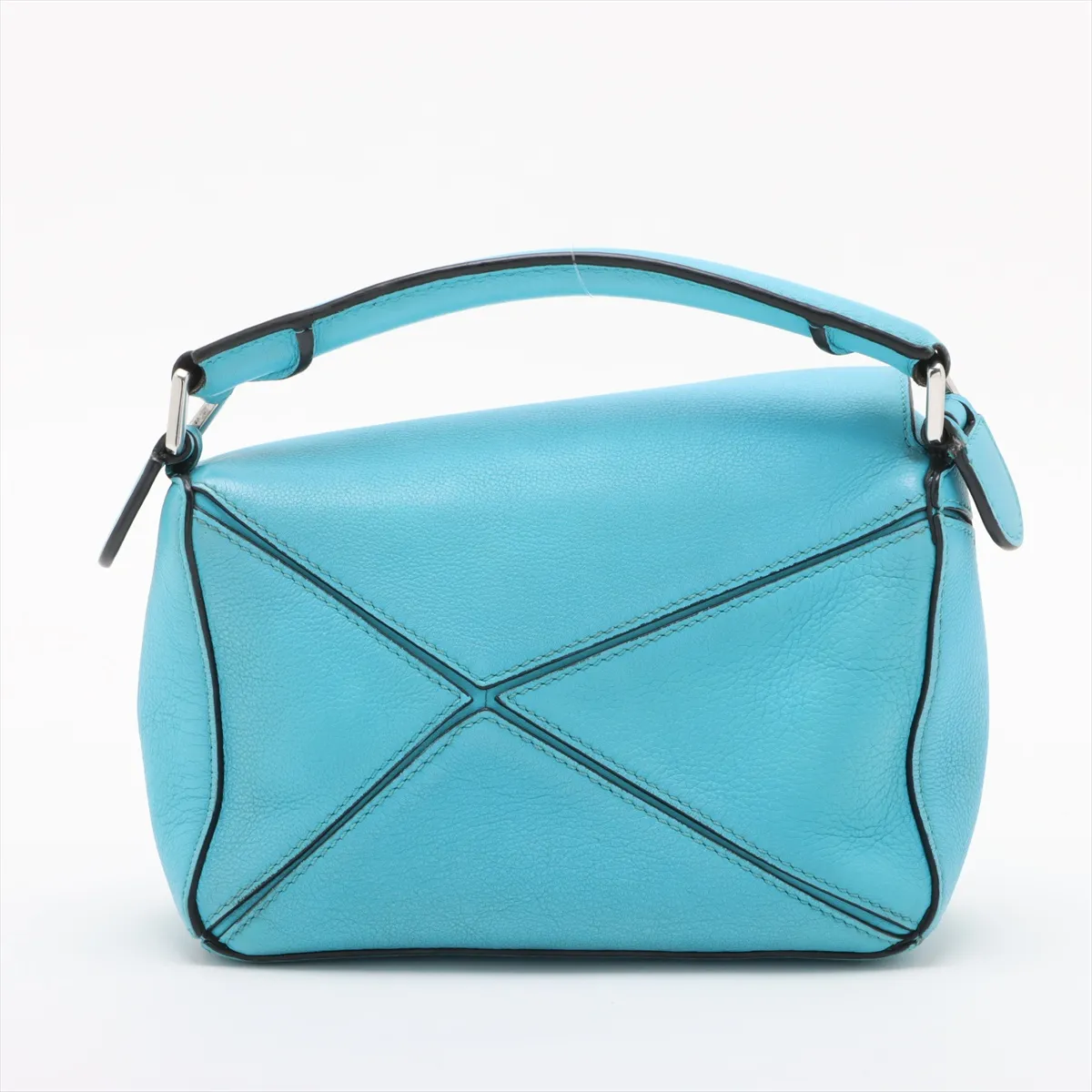 Mini Puzzle Bag Leather 2WAY Handbag Blue — view 2