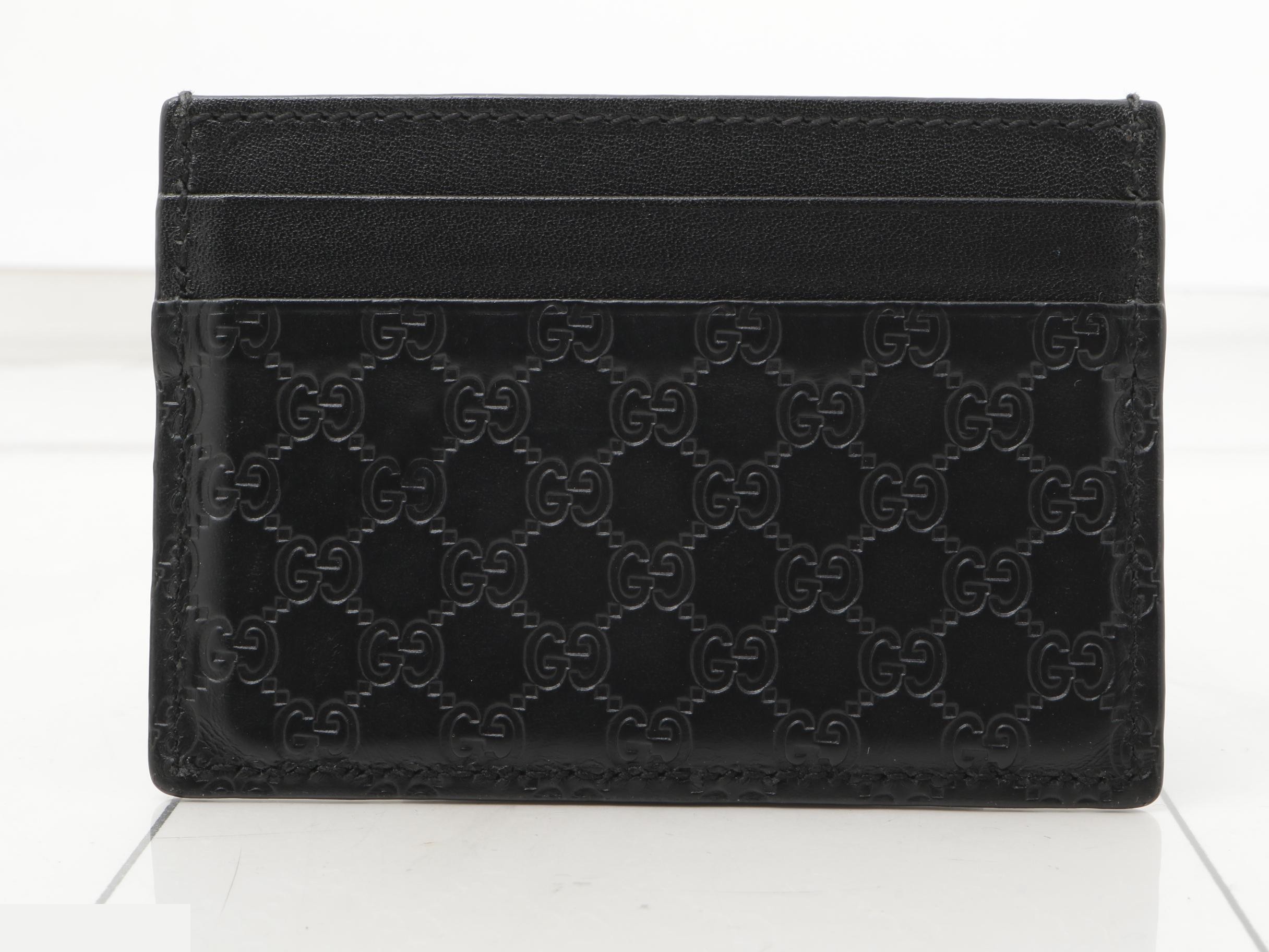 Guccissima Card Case, Black, 262832, 0416 — view 2