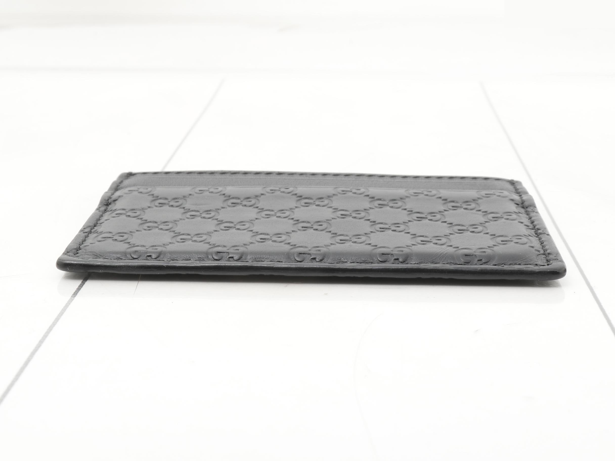 Guccissima Card Case, Black, 262832, 0416 — view 3