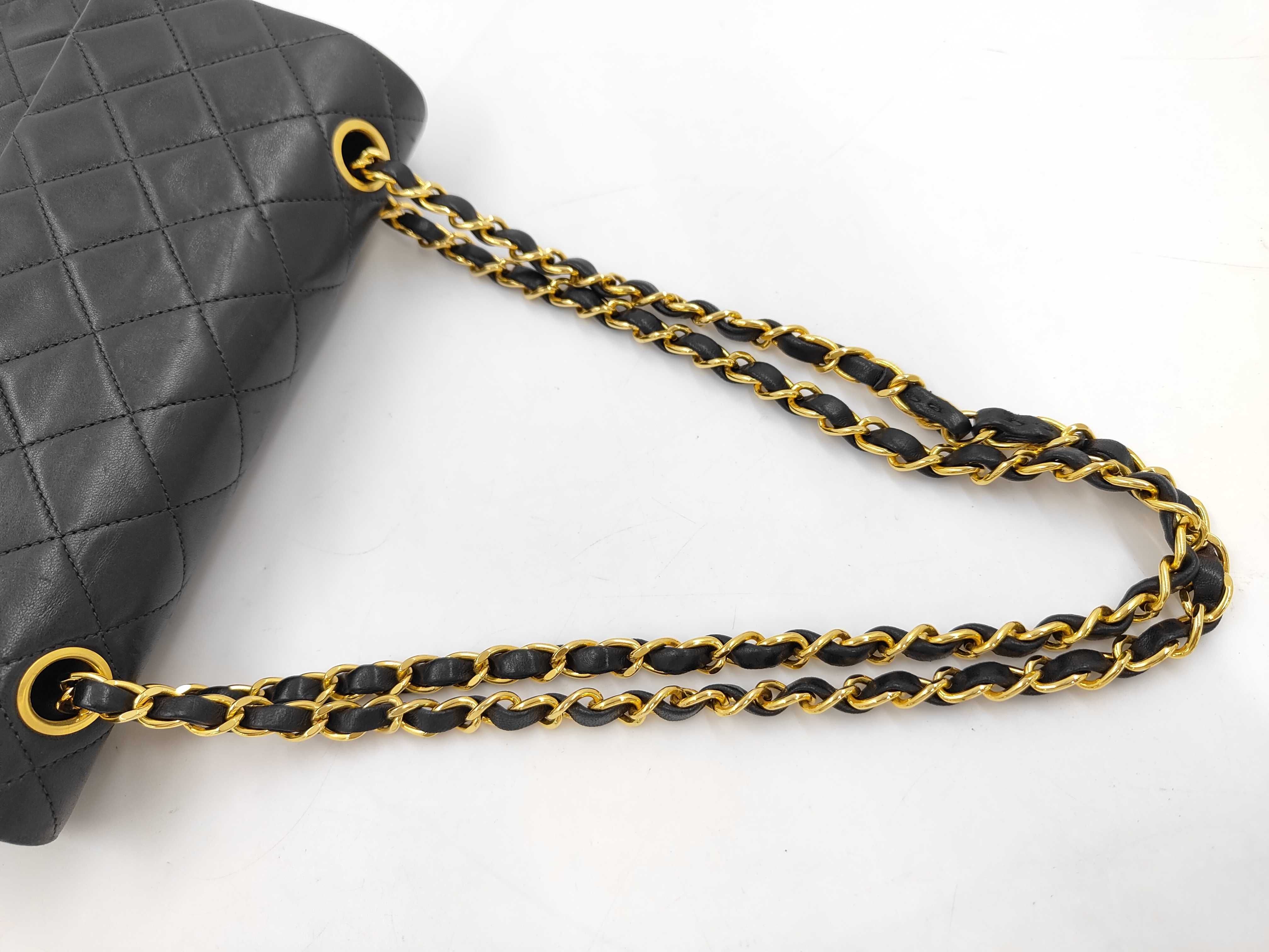 Matelassé 23 Double Flap Double Chain Lambskin Shoulder Bag — view 3