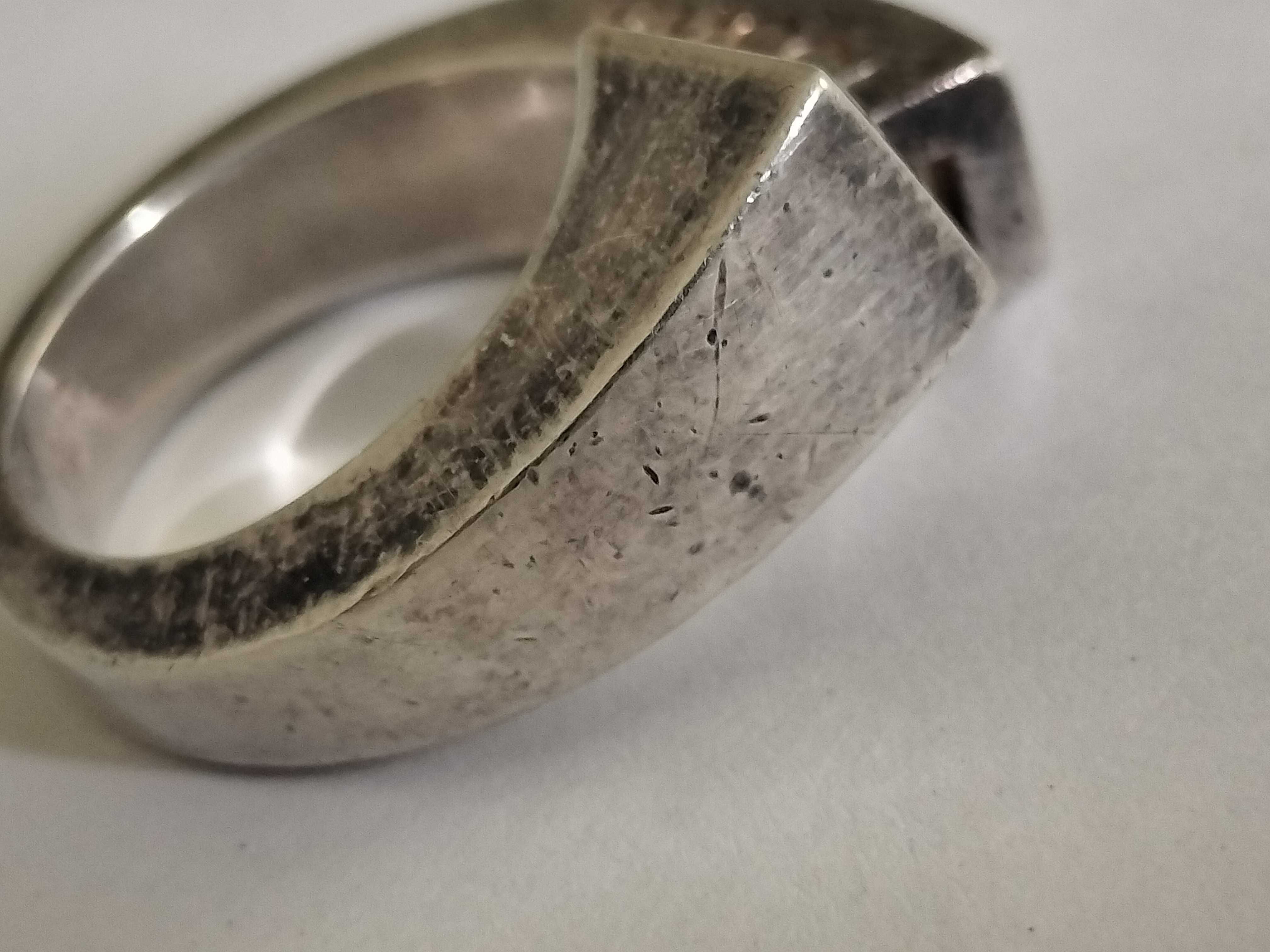 Silver 925 Twisted G Ring with Blue Topaz Ring — view 10