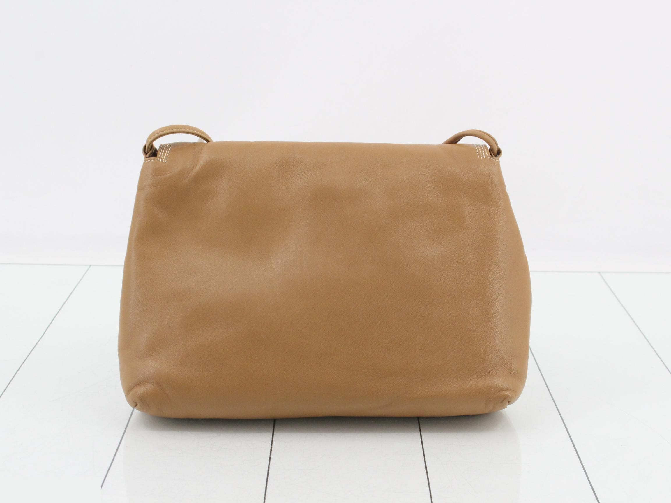 Anagram shoulder bag, leather, brown — view 2