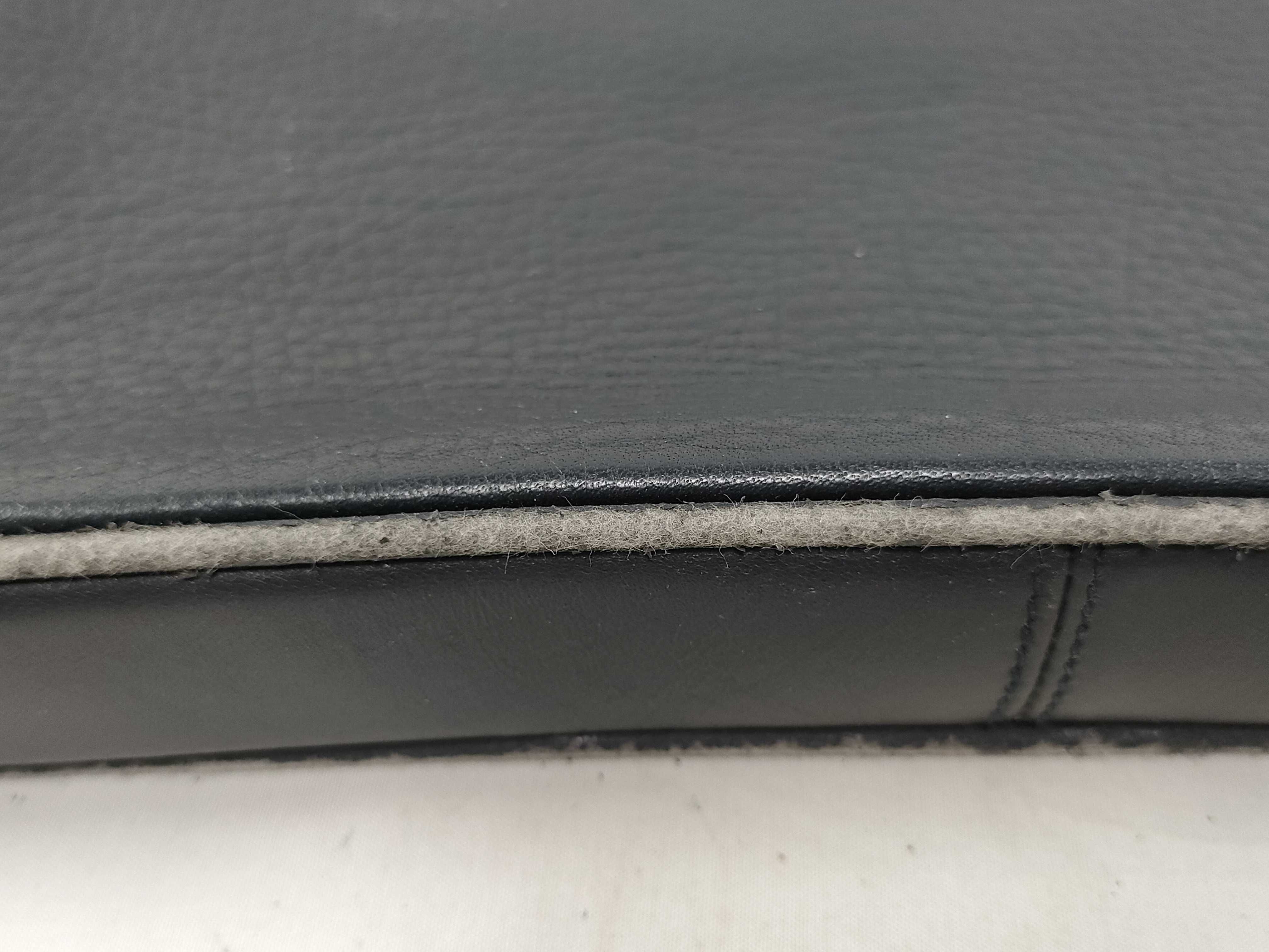 Grained Leather Tote Bag, Dark Navy Leather Clutch Bag — view 4