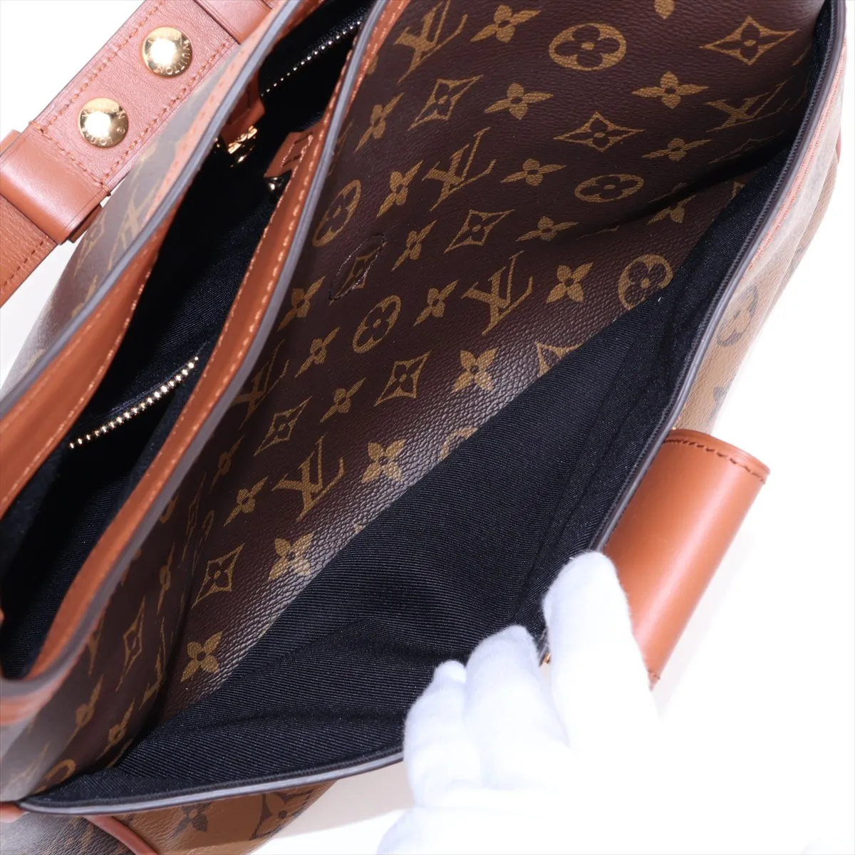 Monogram Reverse Hobo Tauphine MM M45195 DU2270 Brown (RFID detected) — view 12