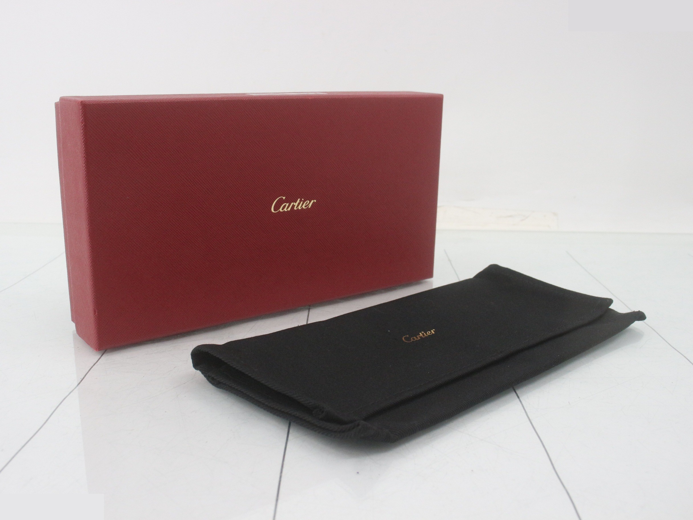 Must de Cartier round zipper long wallet, calf leather, black x black — view 5