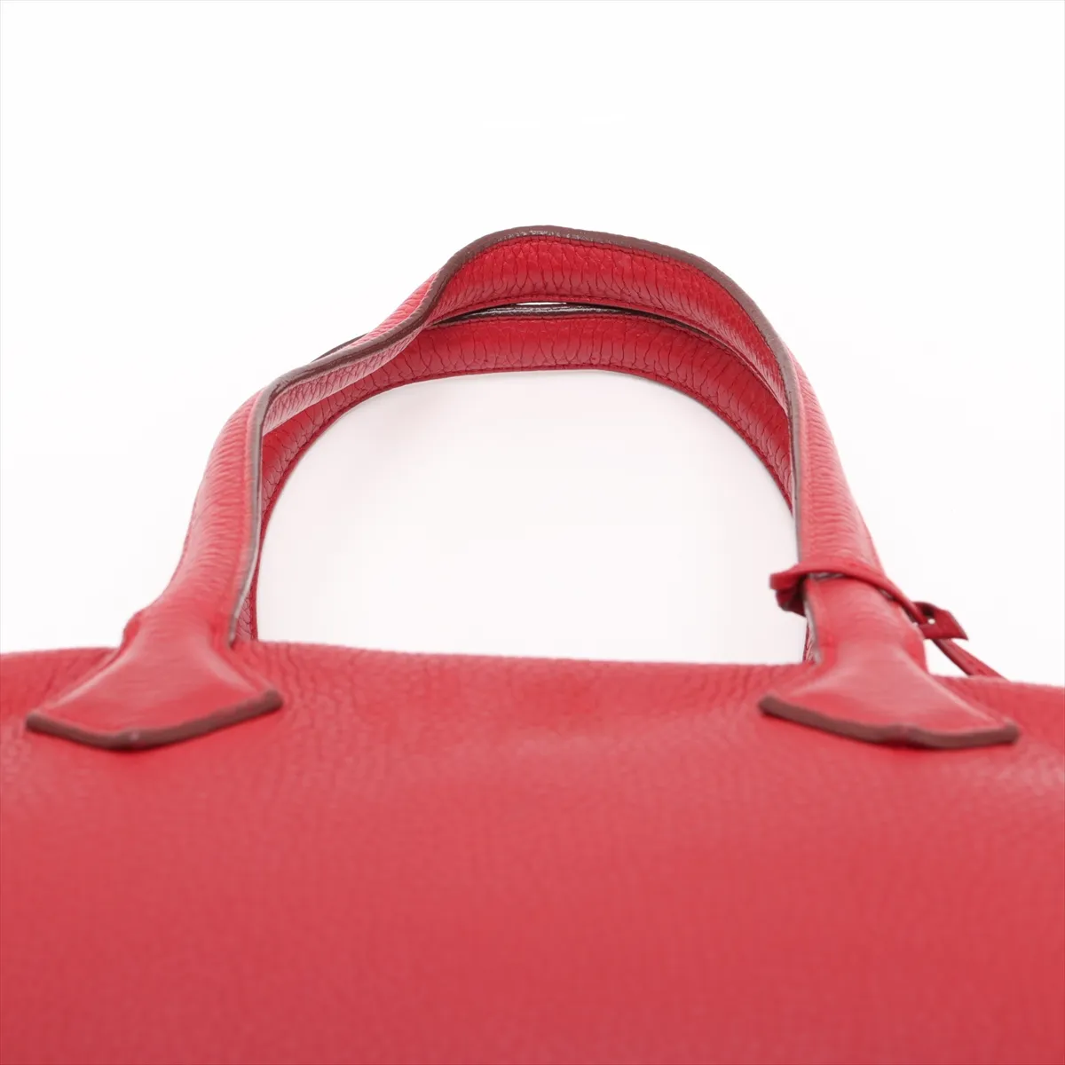 Victoria 35, Taurillon Clemence leather, Rouge Garance, silver hardware. P: 2012. Clochette strap torn. — view 6