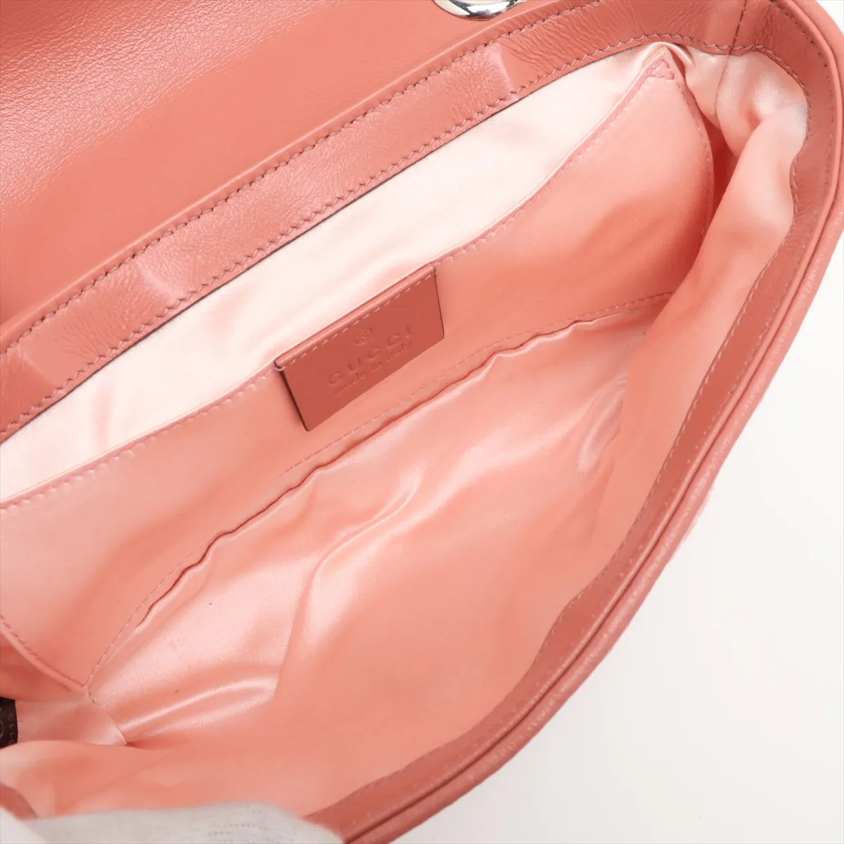 GG Marmont Sequin and Leather Chain Shoulder Bag, Pink, 446744 — view 6