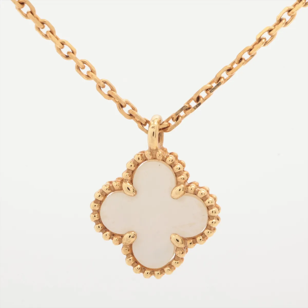 Sweet Alhambra Shell Necklace 750(YG) 3.1g JD430082 Pull ring side ring — view 2