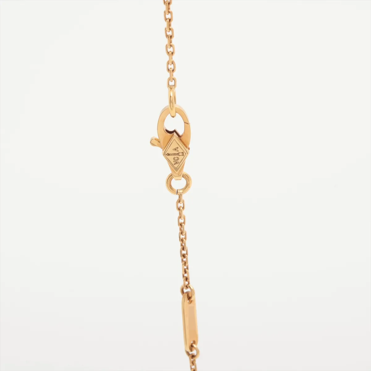 Sweet Alhambra Shell Necklace 750(YG) 3.1g JD430082 Pull ring side ring — view 3