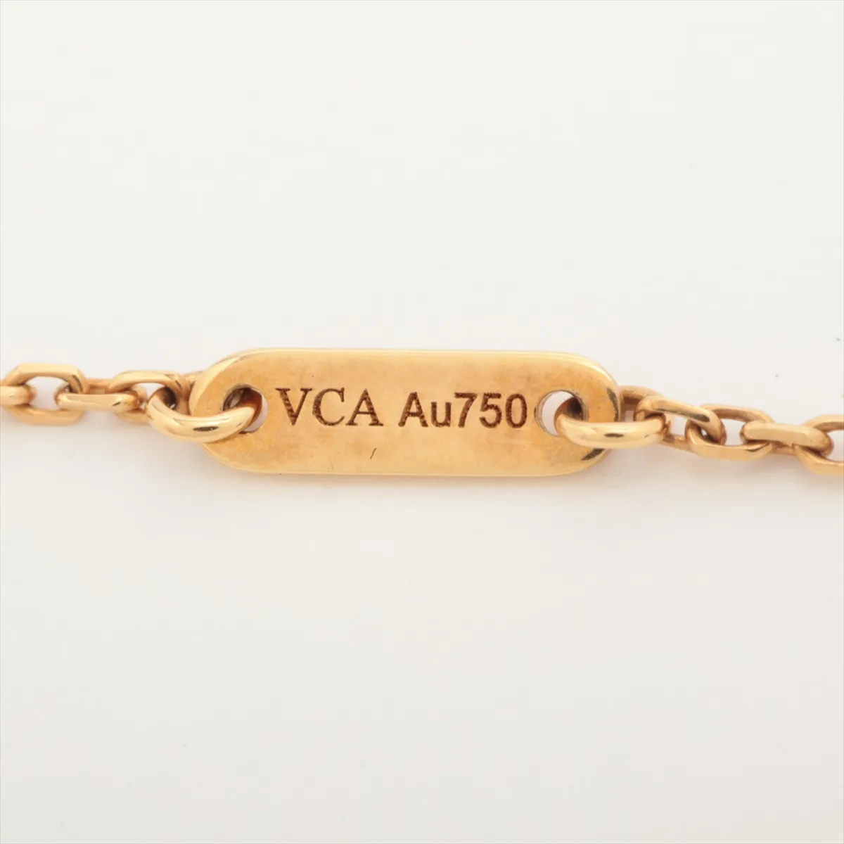 Sweet Alhambra Shell Necklace 750(YG) 3.1g JD430082 Pull ring side ring — view 4