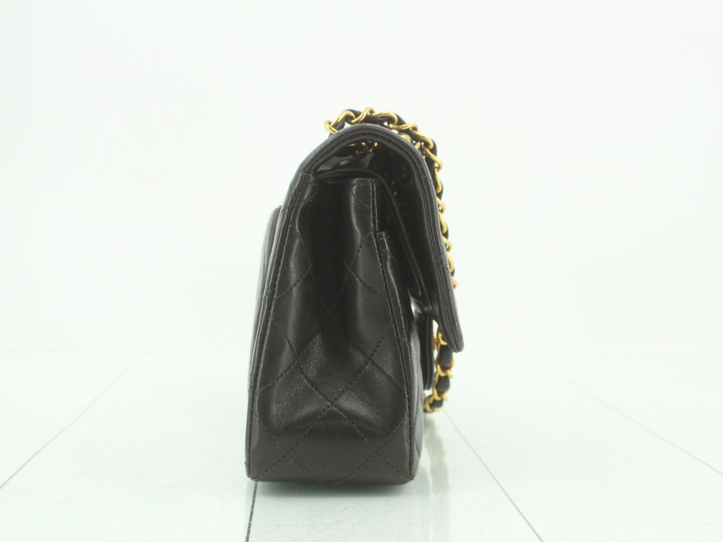 Matelassé 23 Double Chain Shoulder Bag, Double Flap, Lambskin, Black, Series 3, W23 — view 4